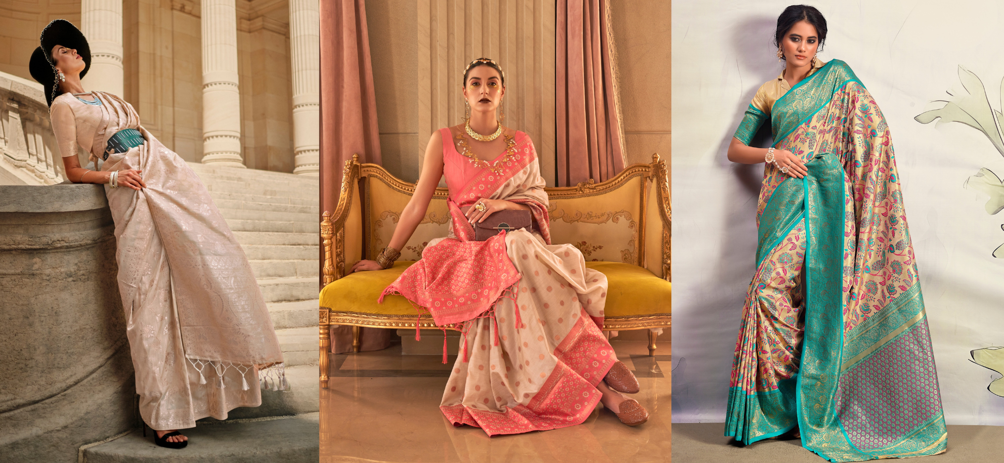 Golden Banarasi Saree Styling Ideas Straight from Fashion Experts