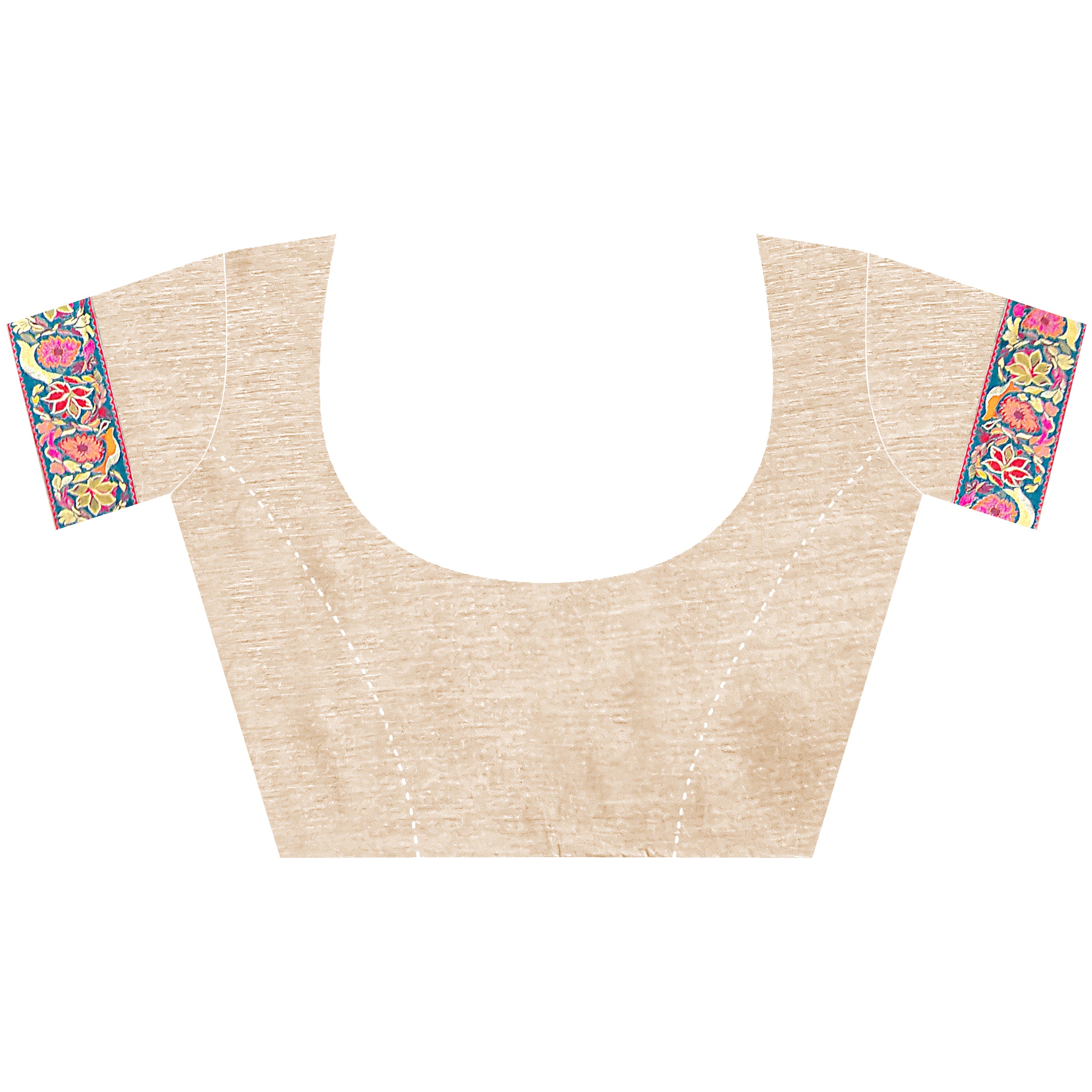 Buy MySilkLove Pastel Cream Kashmiri Handloom Jamewar Saree Online