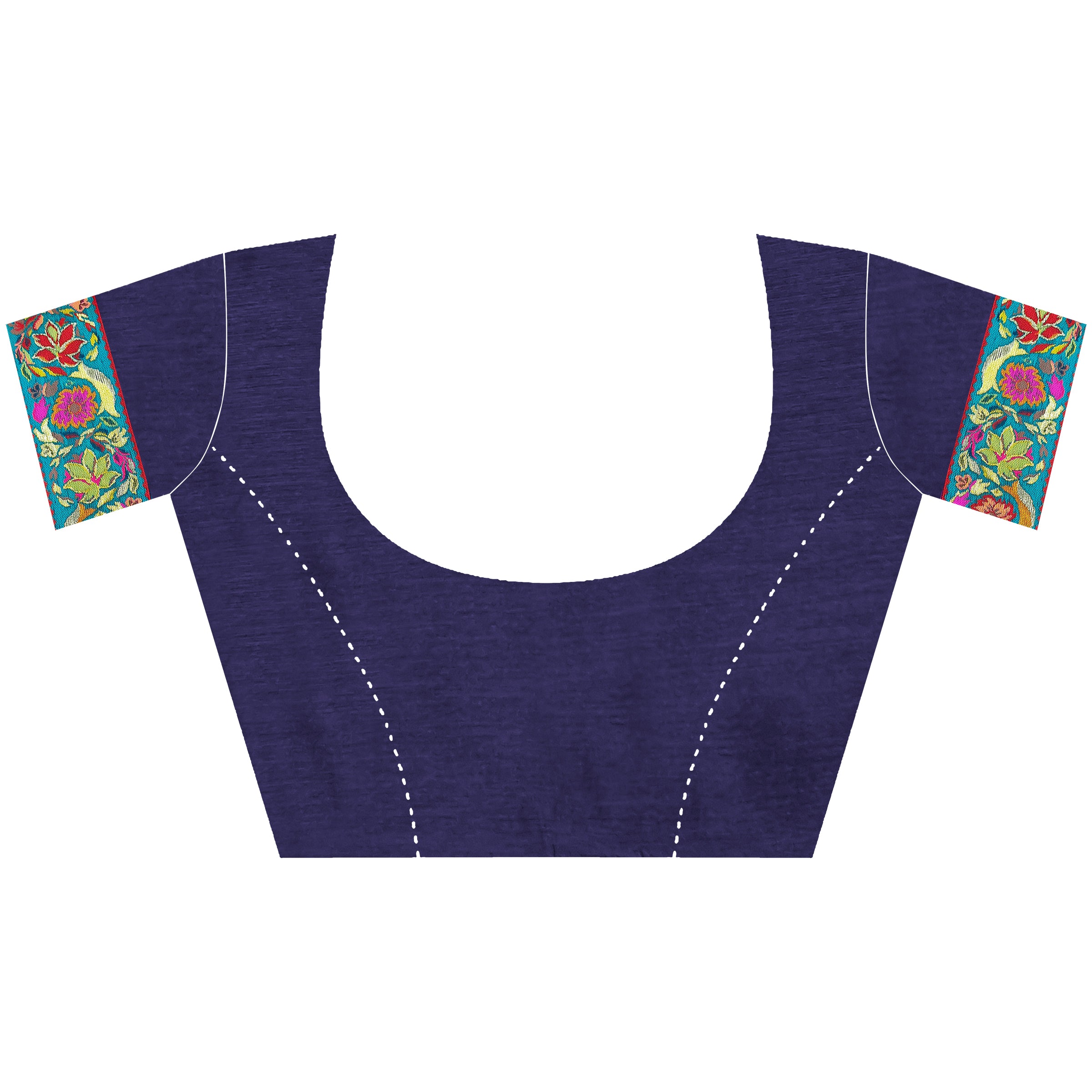 Buy MySilkLove Navy Blue Kashmiri Handloom Jamewar Saree Online