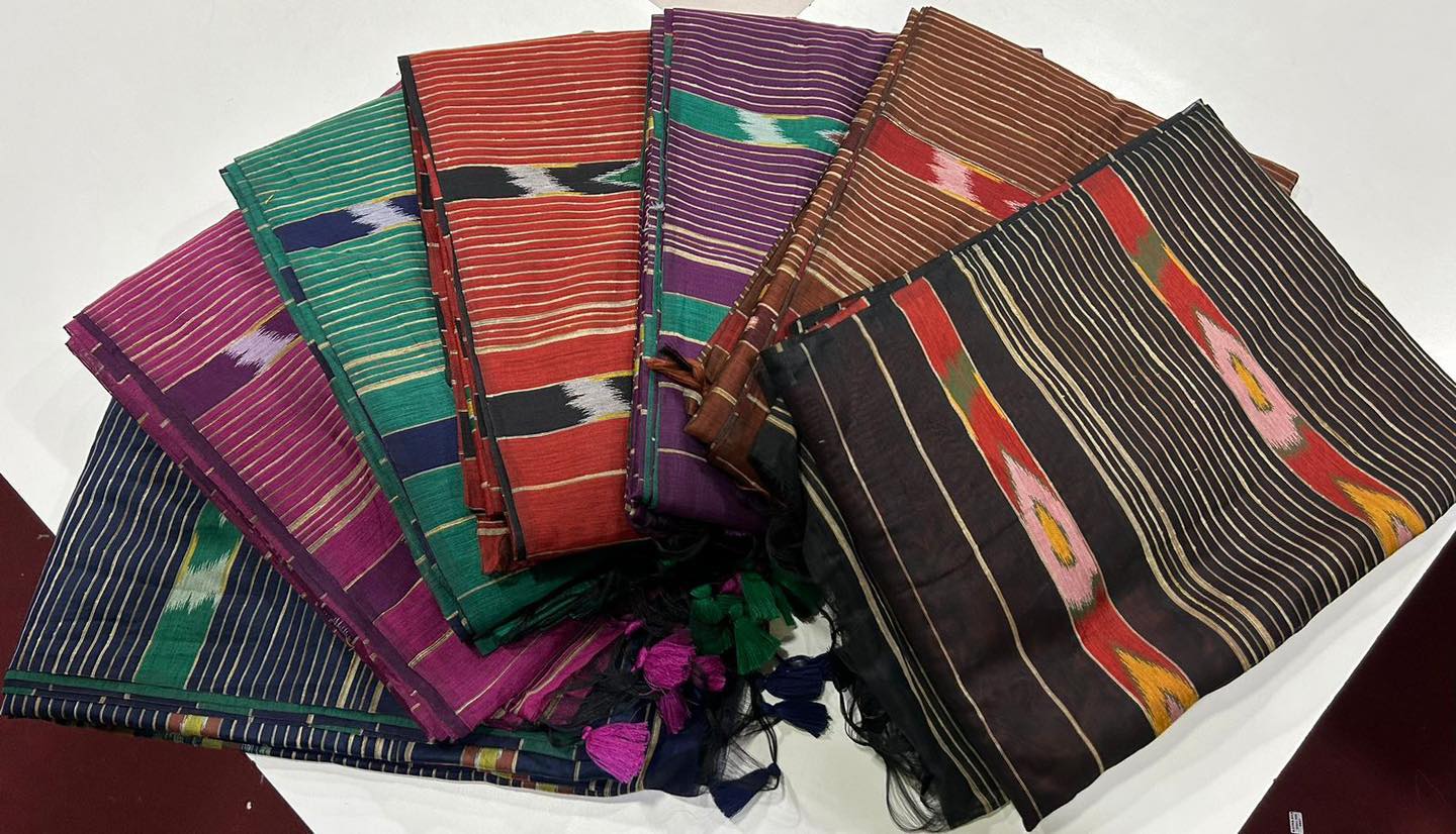 Buy MySilkLove Berry Purple Soft Ikkat Cotton Woven Saree Online