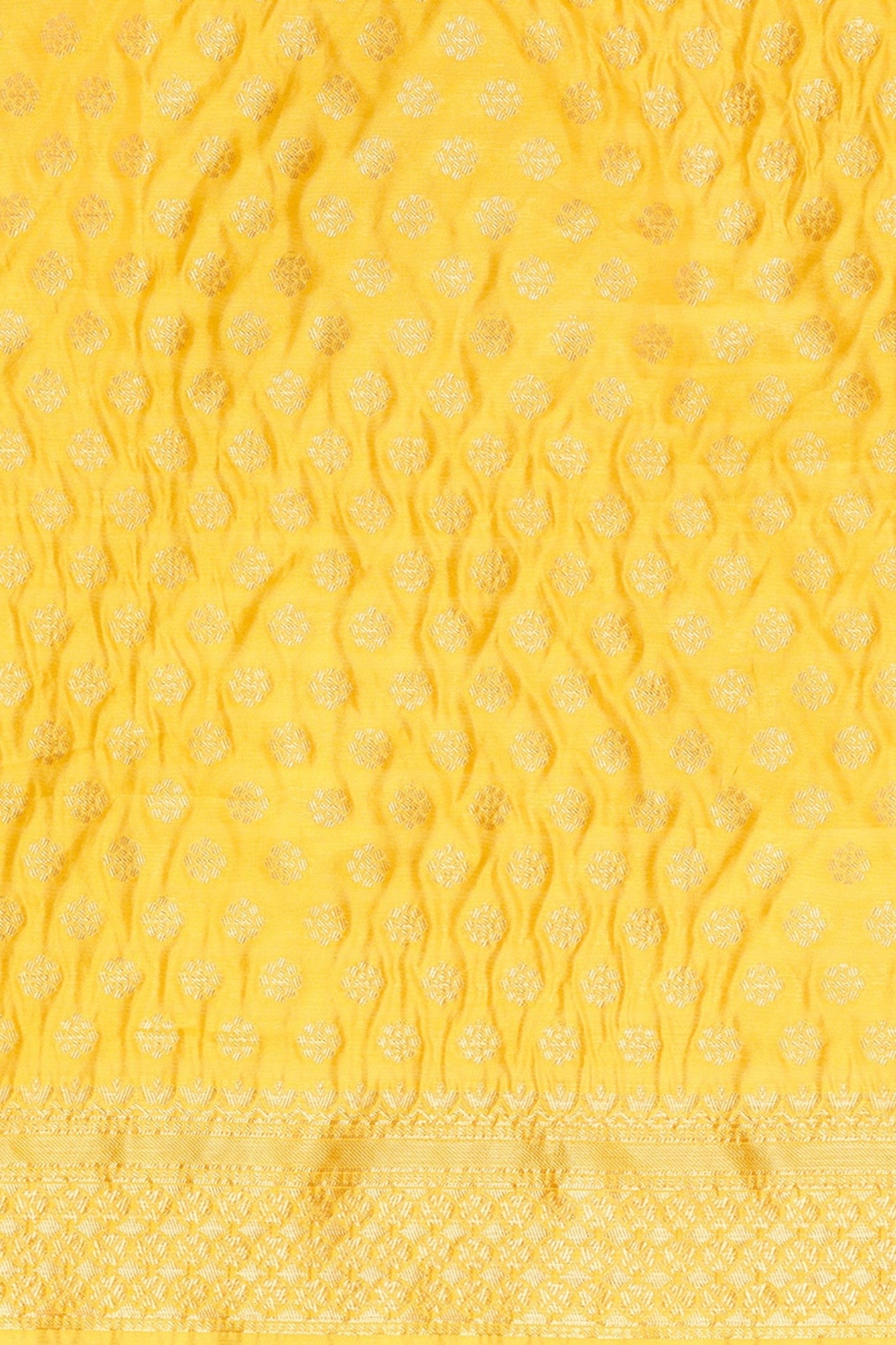 Buy MySilkLove Royal Yellow Woven Jacquard Lichi Silk Saree Online