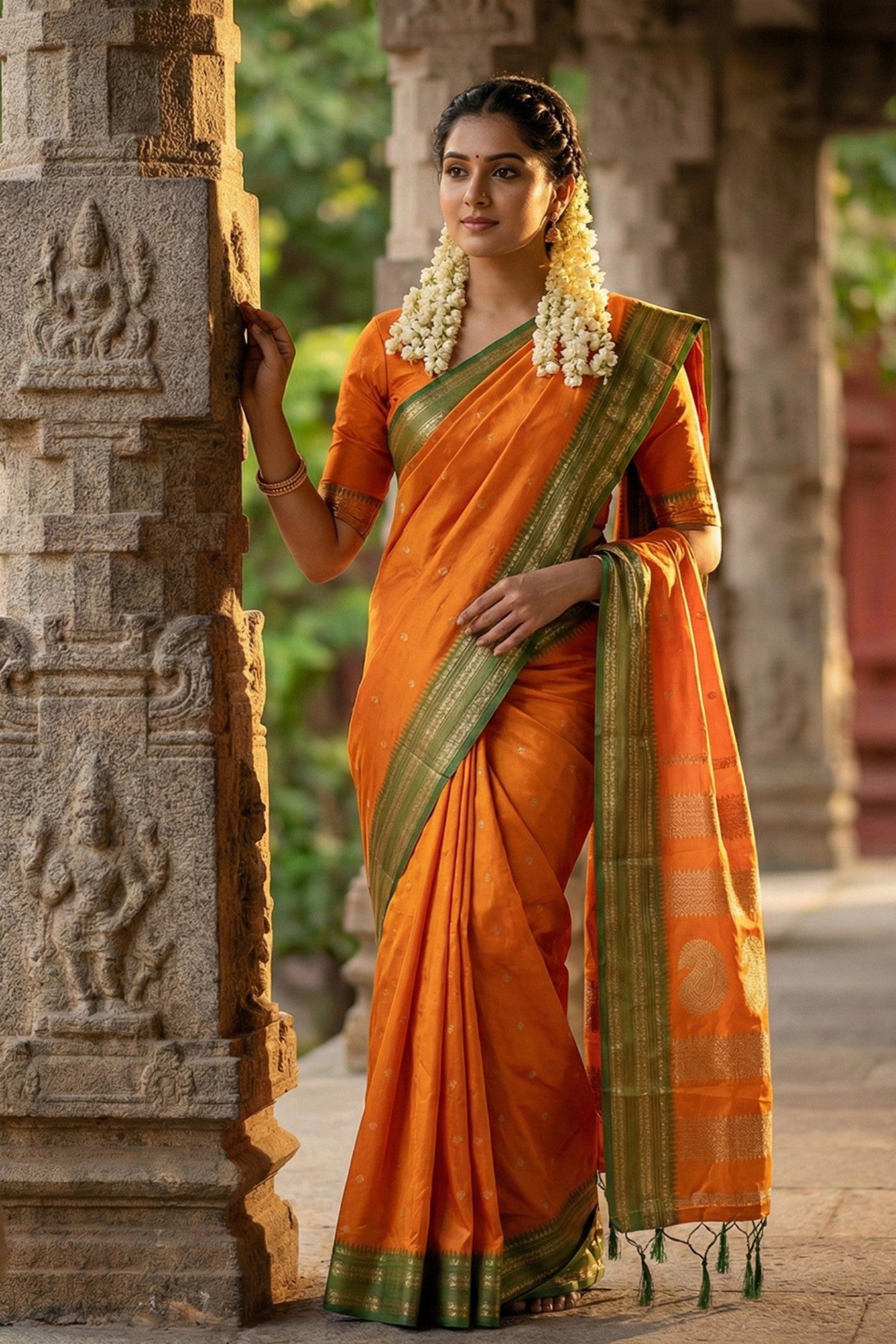 Buy MySilkLove Sunbeam Yellow Banarasi Woven Soft Silk Saree Online