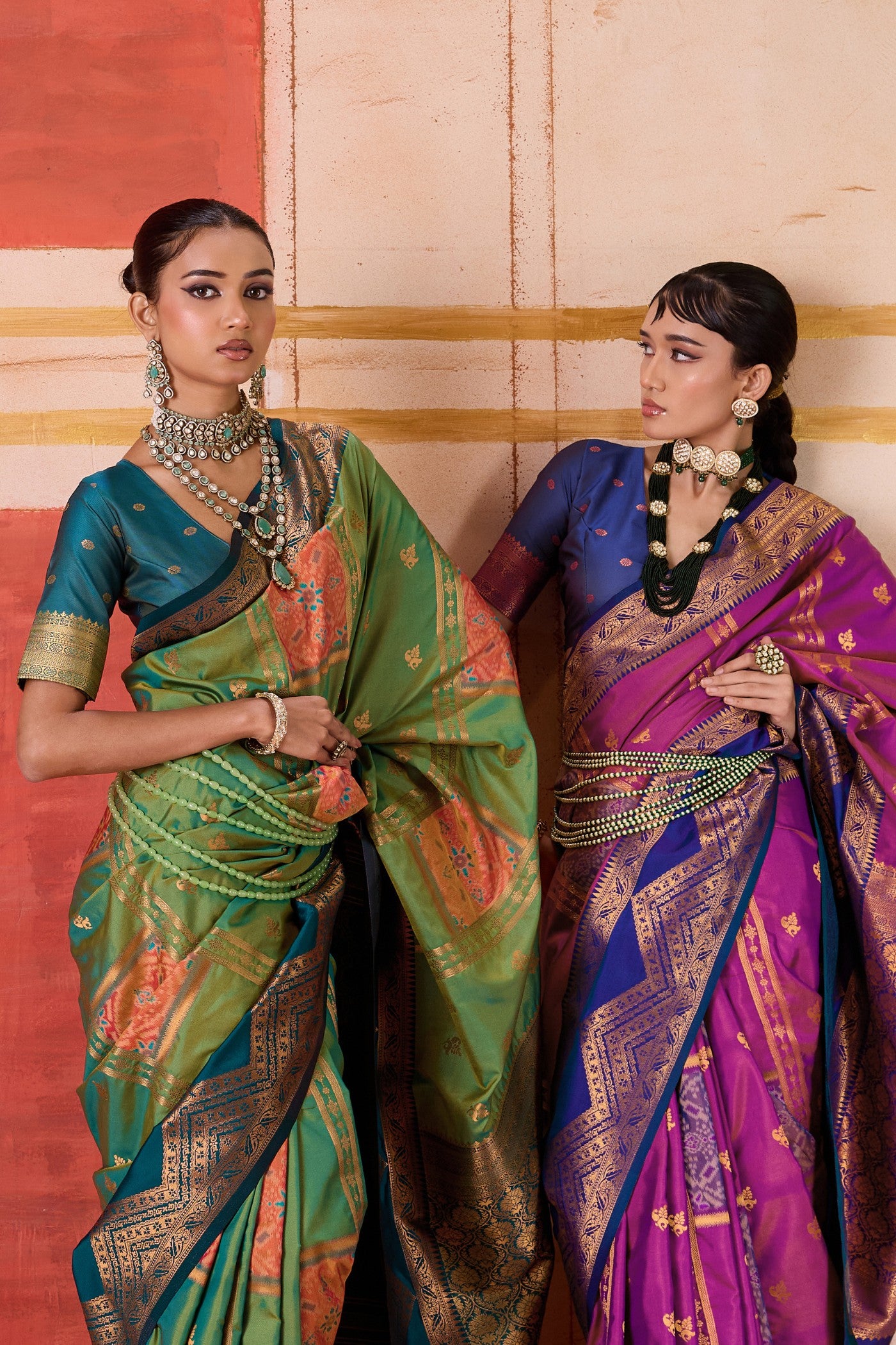 Buy MySilkLove Cadmium Green Banarasi Handloom Saree Online