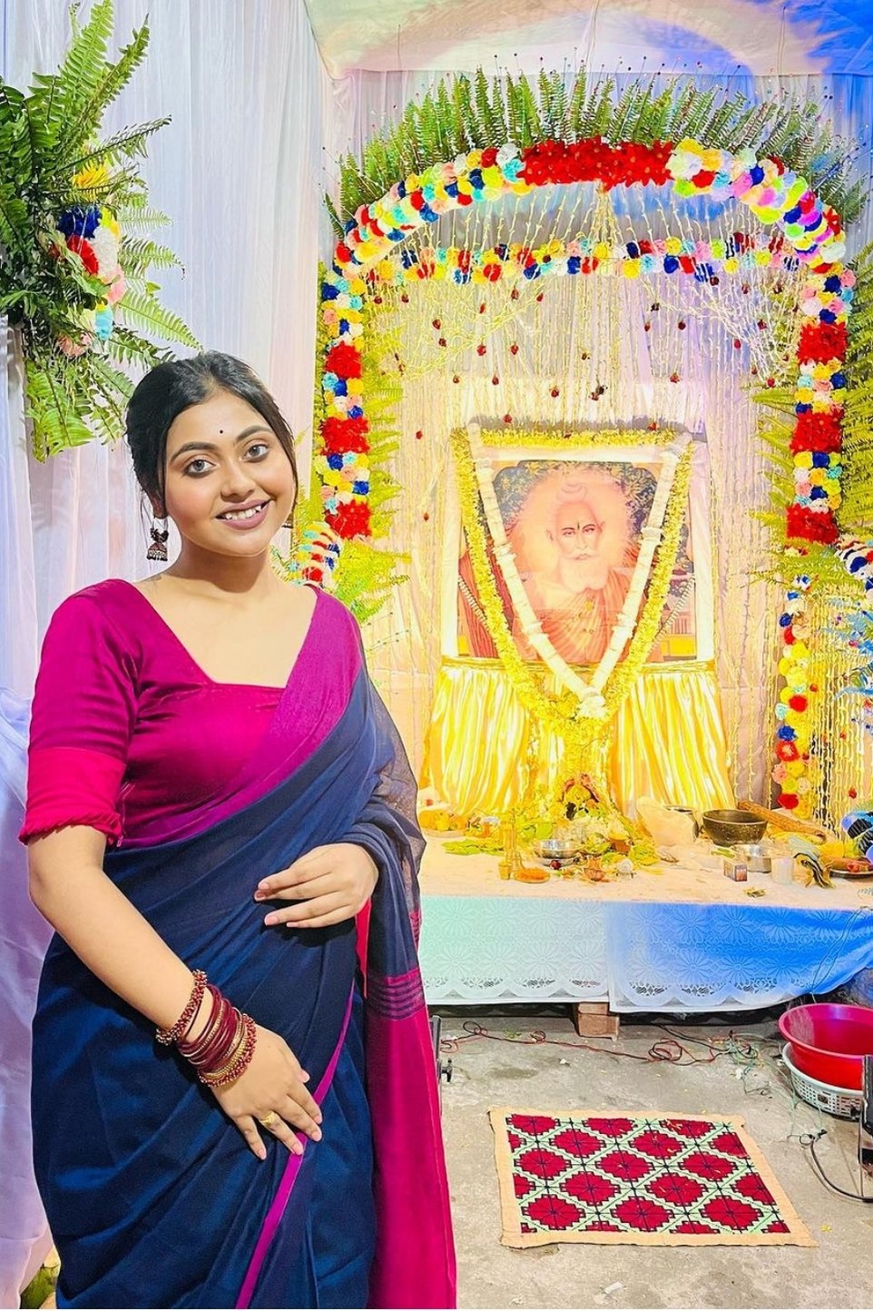 Buy MySilkLove Biscay Blue Cotton Saree Online