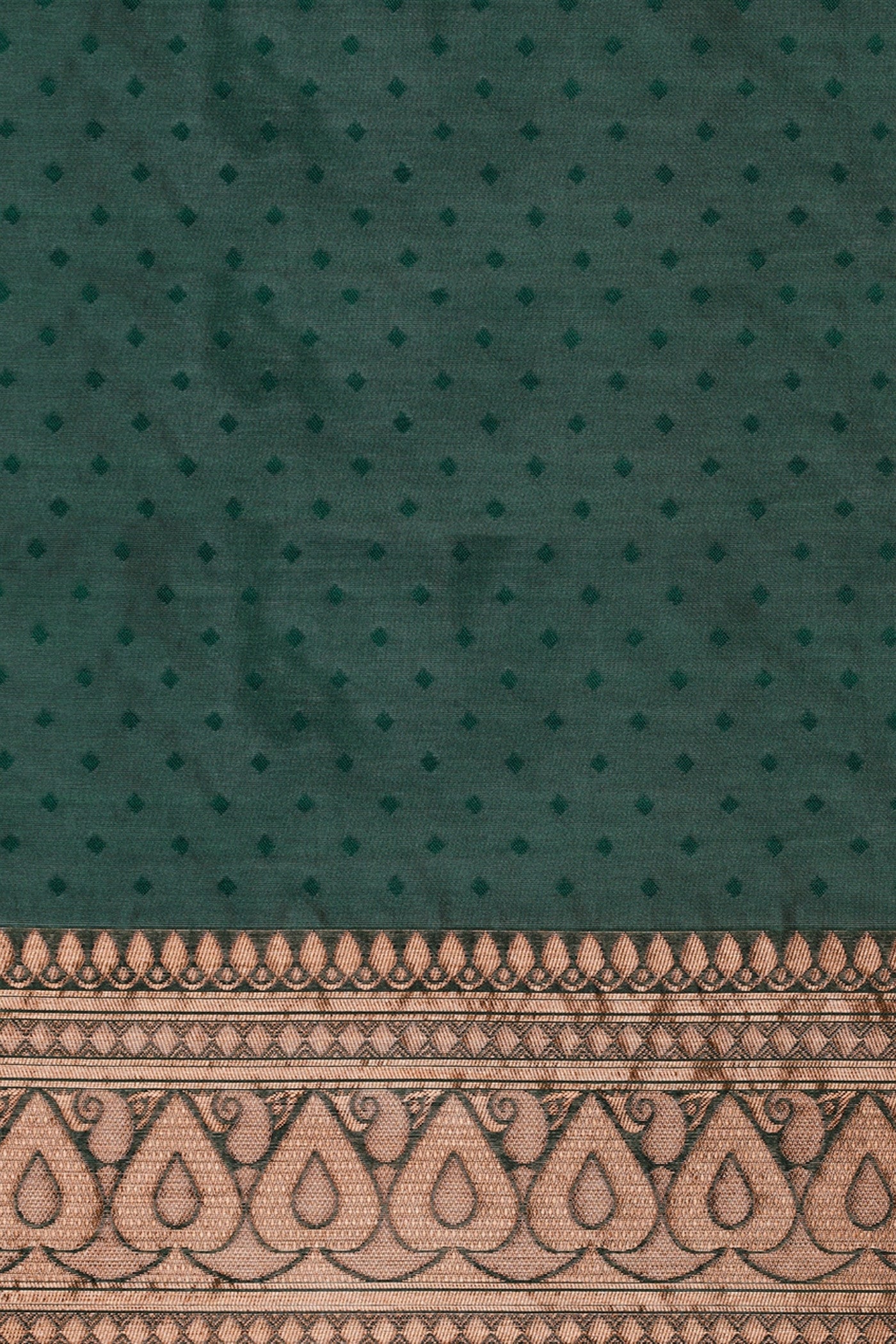 Buy MySilkLove Copper Green Woven Jacquard Lichi Silk Saree Online