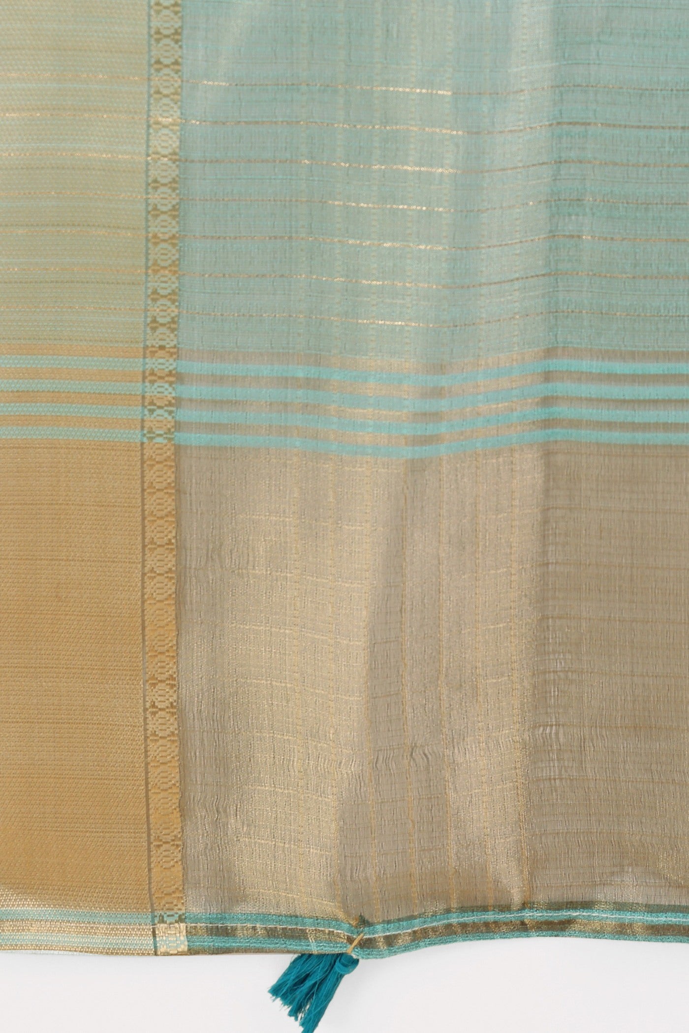 Buy MySilkLove Koi Blue Woven Organza Saree Online