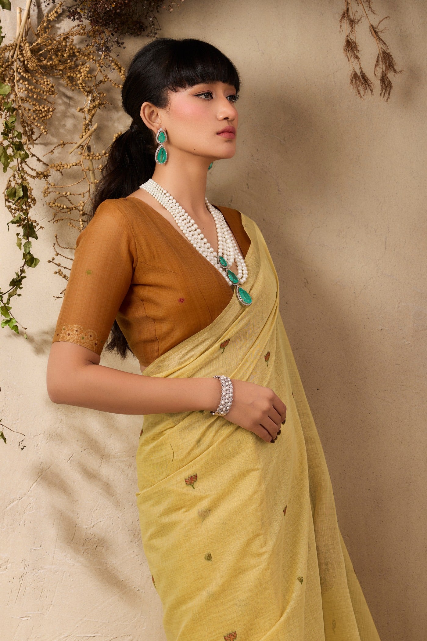 Buy MySilkLove Imperial Yellow Handloom Cotton Saree Online