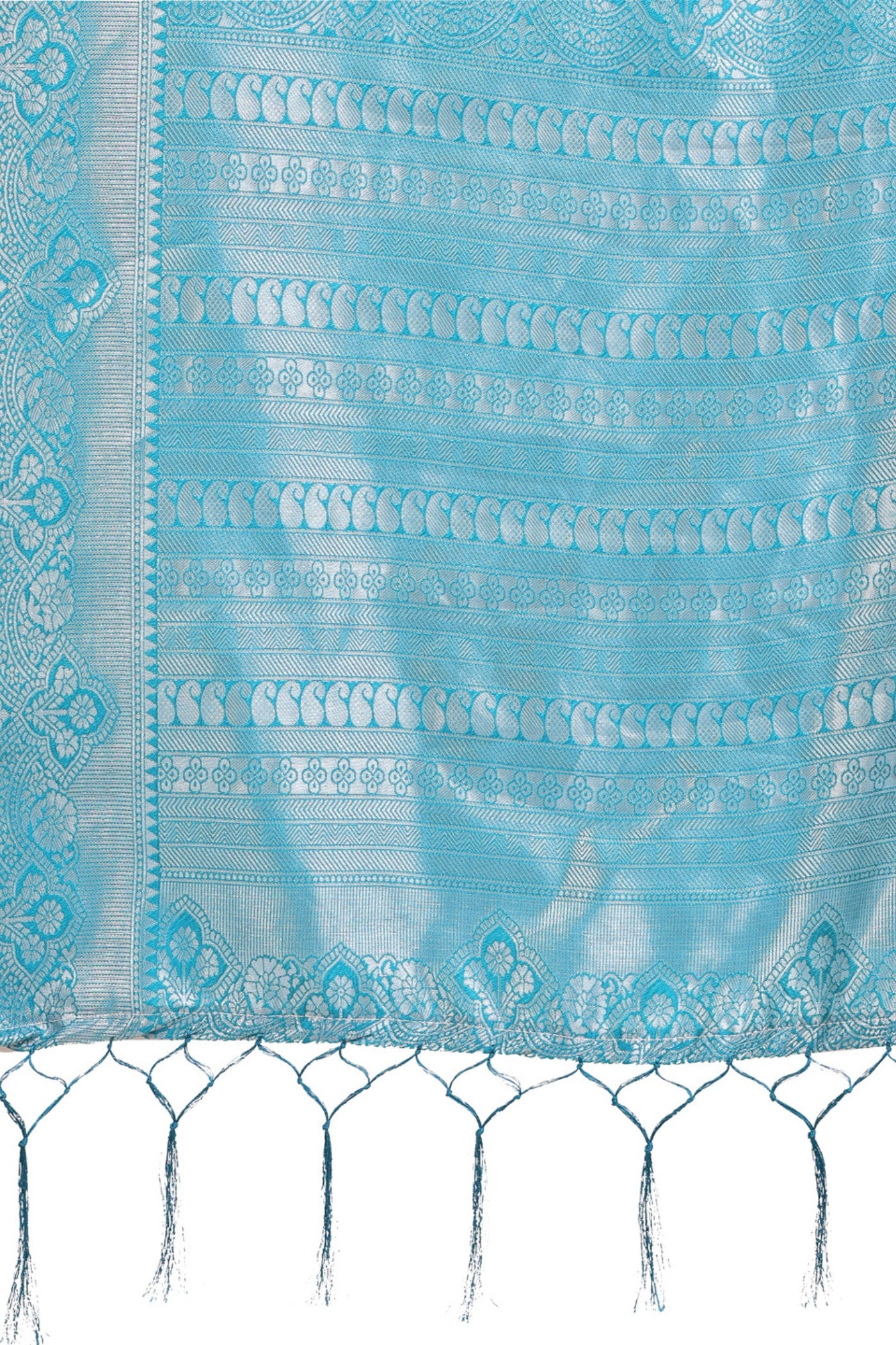 Buy MySilkLove Dijon Blue Woven Banarasi Saree Online