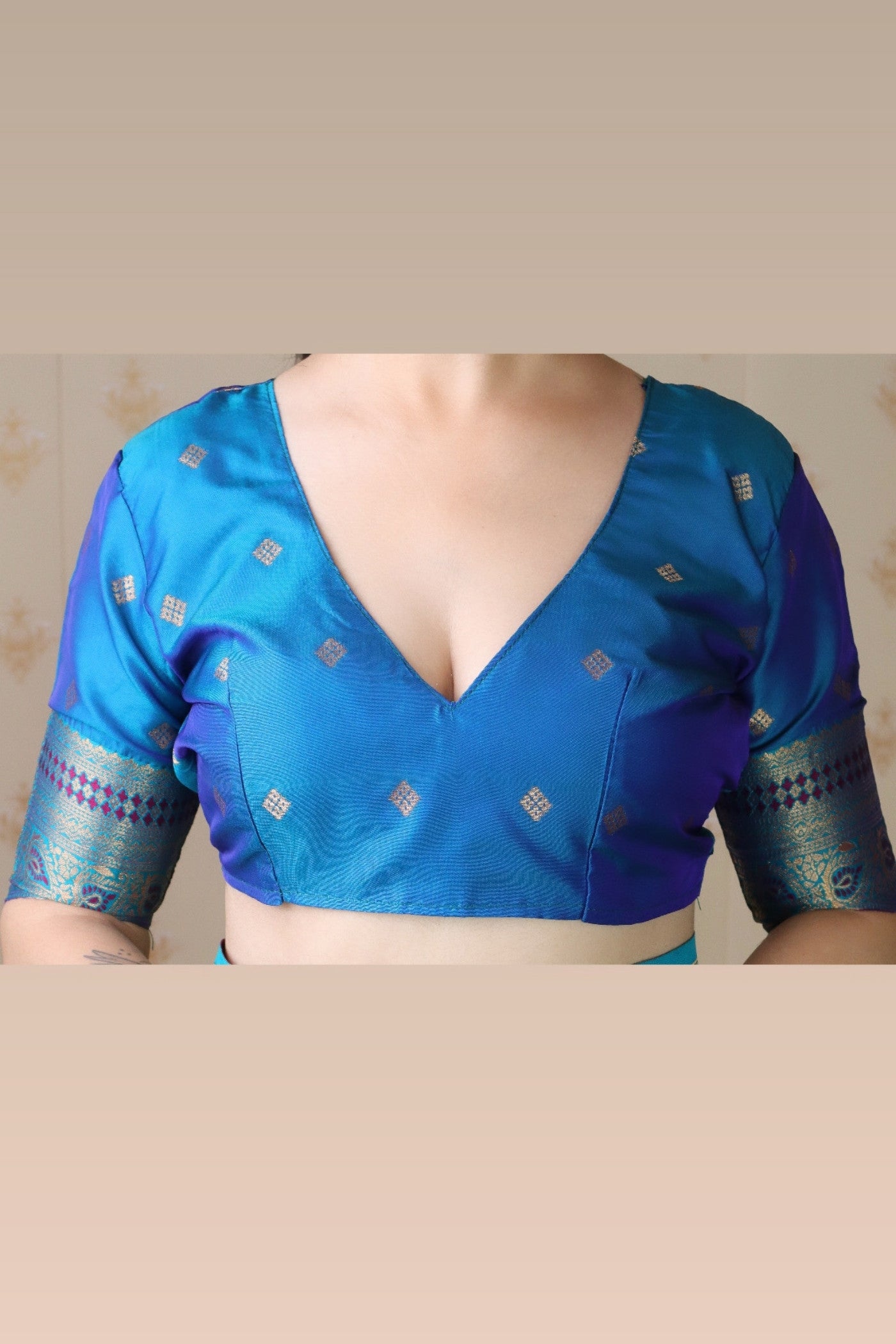 Buy MySilkLove Northwestern Purple Banarasi Handloom Saree Online