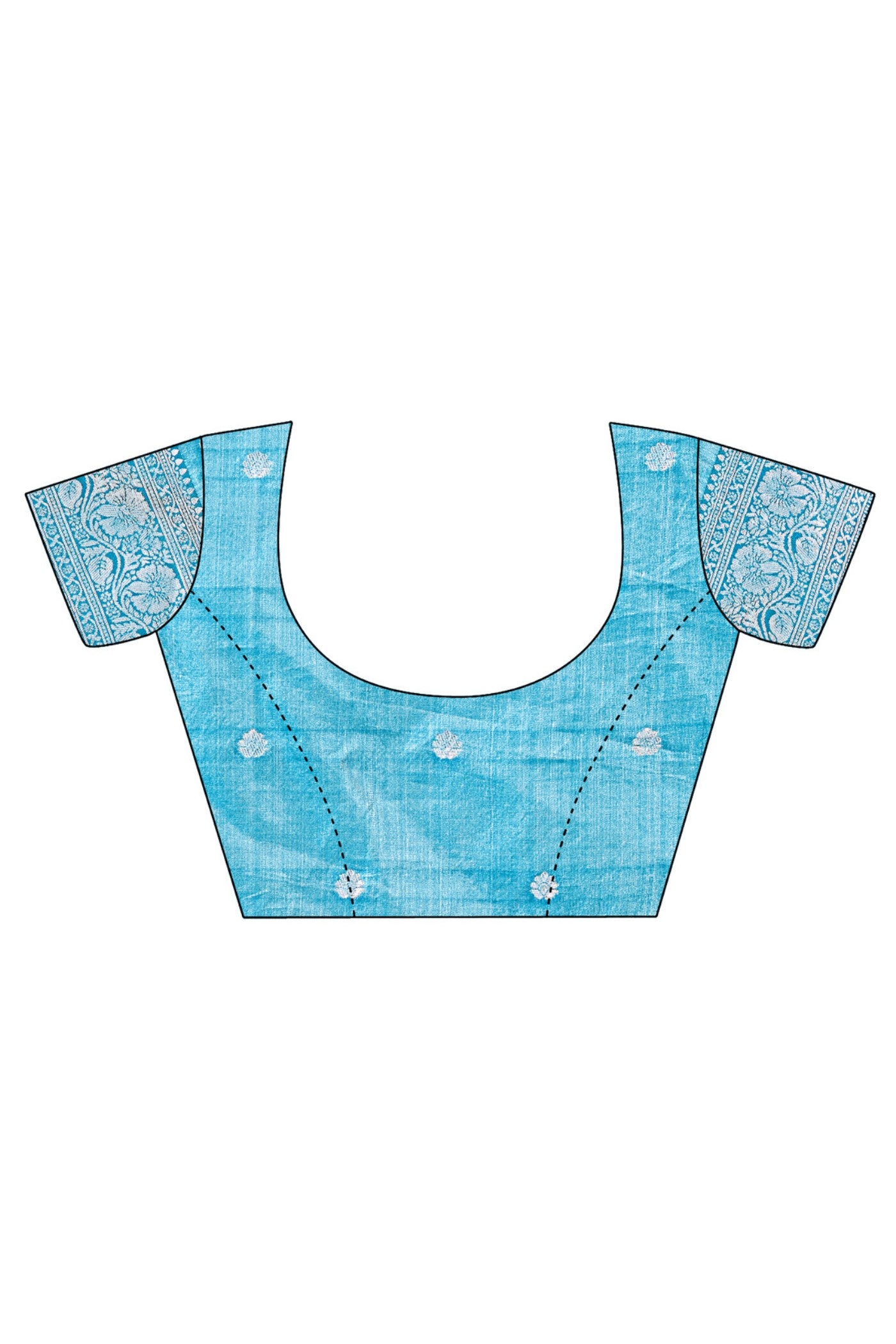 Buy MySilkLove Dijon Blue Woven Banarasi Saree Online