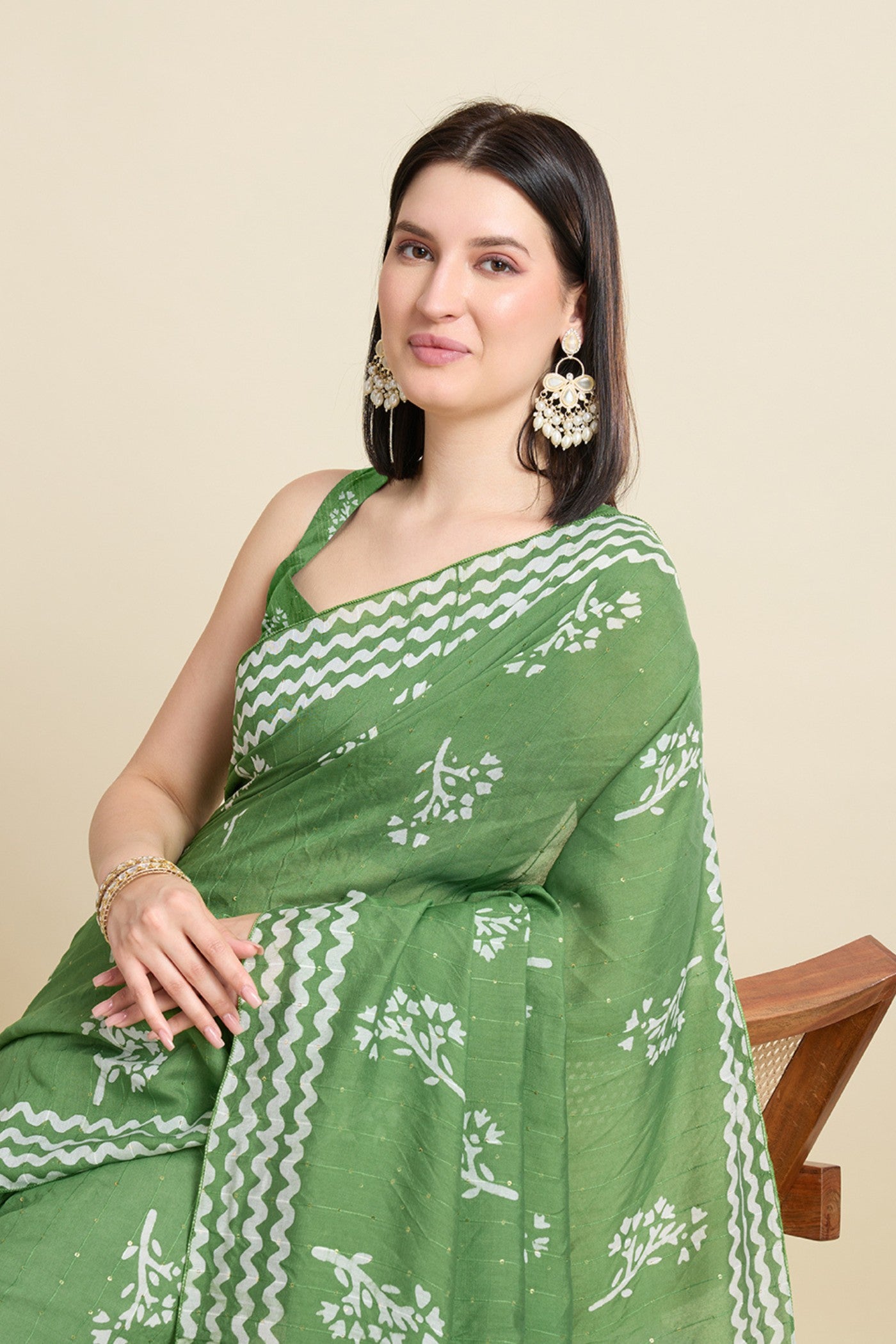 Buy MySilkLove Light Green Woven Cotton Silk Saree Online