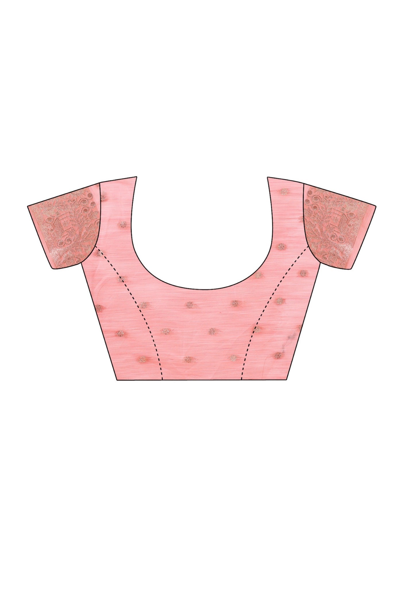 Buy MySilkLove Melon Pink Linen Cotton Saree Online