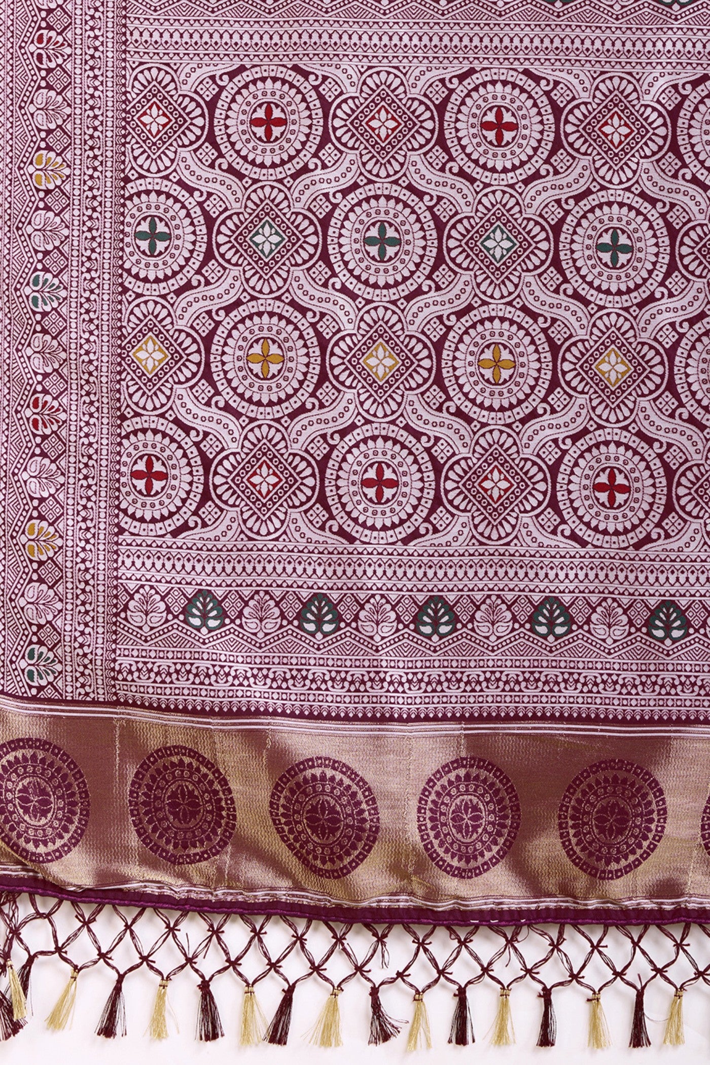 Buy MySilkLove Coco Maroon Woven Banarasi Saree Online