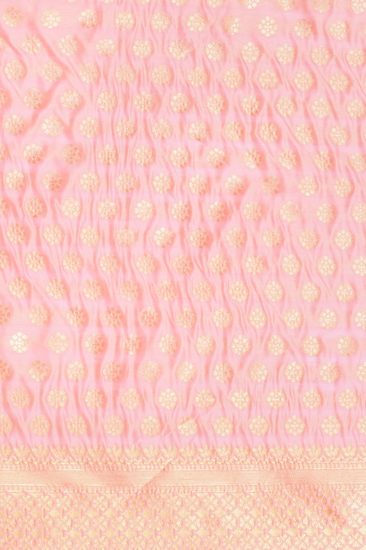 Buy MySilkLove Foxy Pink Woven Jacquard Lichi Silk Saree Online