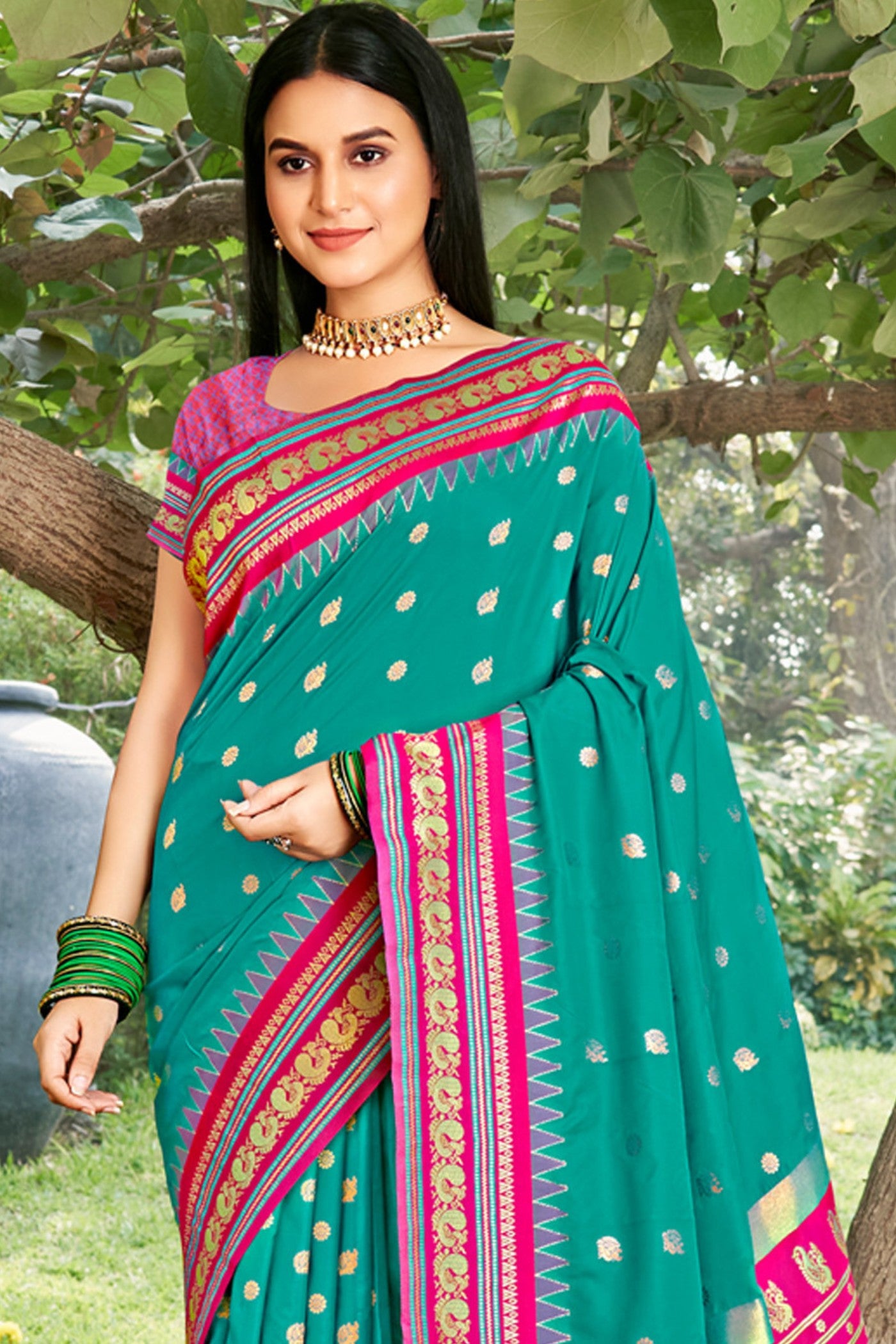 MySilkLove Havelock Blue Banarasi Woven Soft Silk Saree