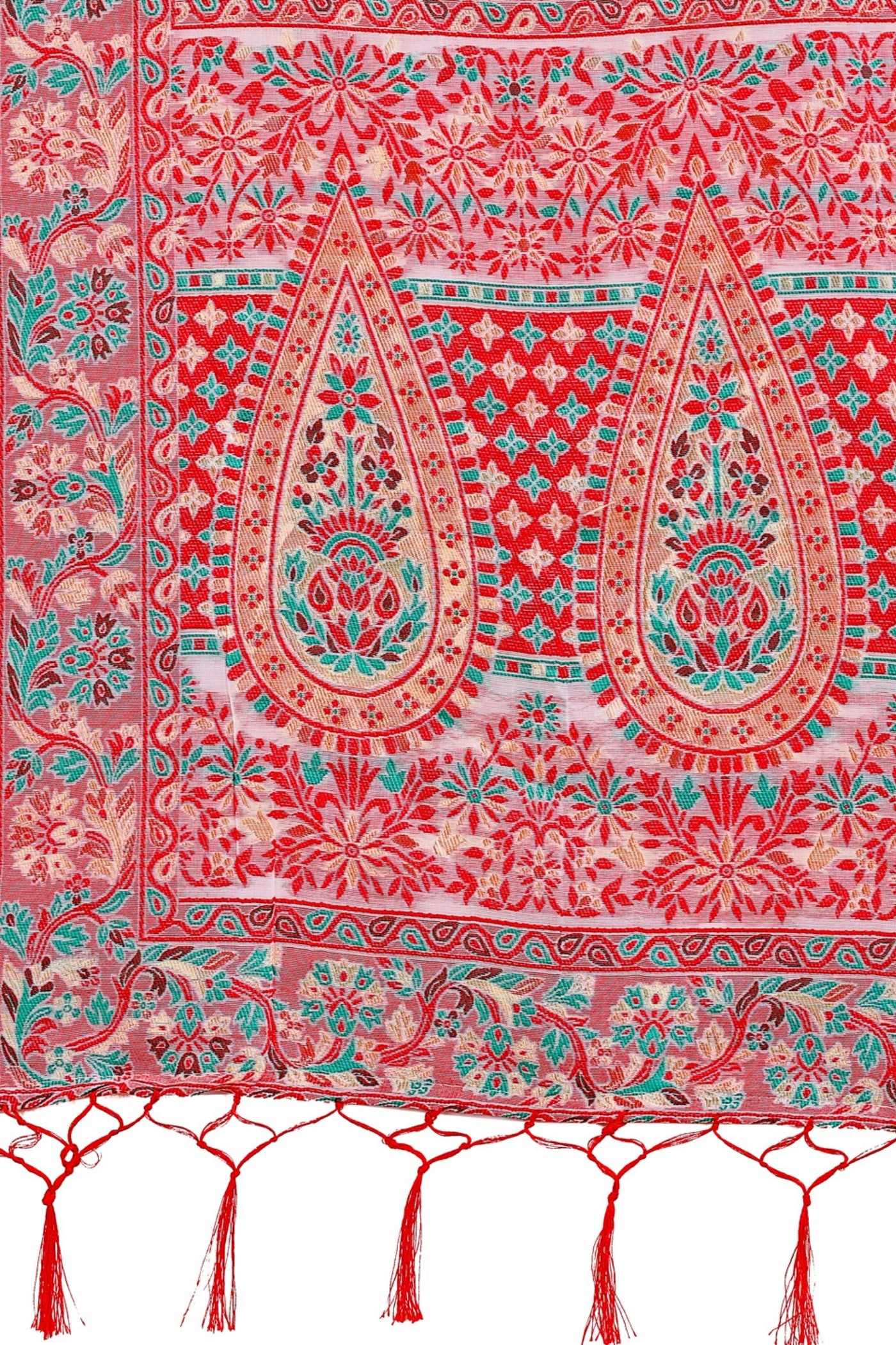 Buy MySilkLove Oriental Pink Woven Pashmina Saree Online