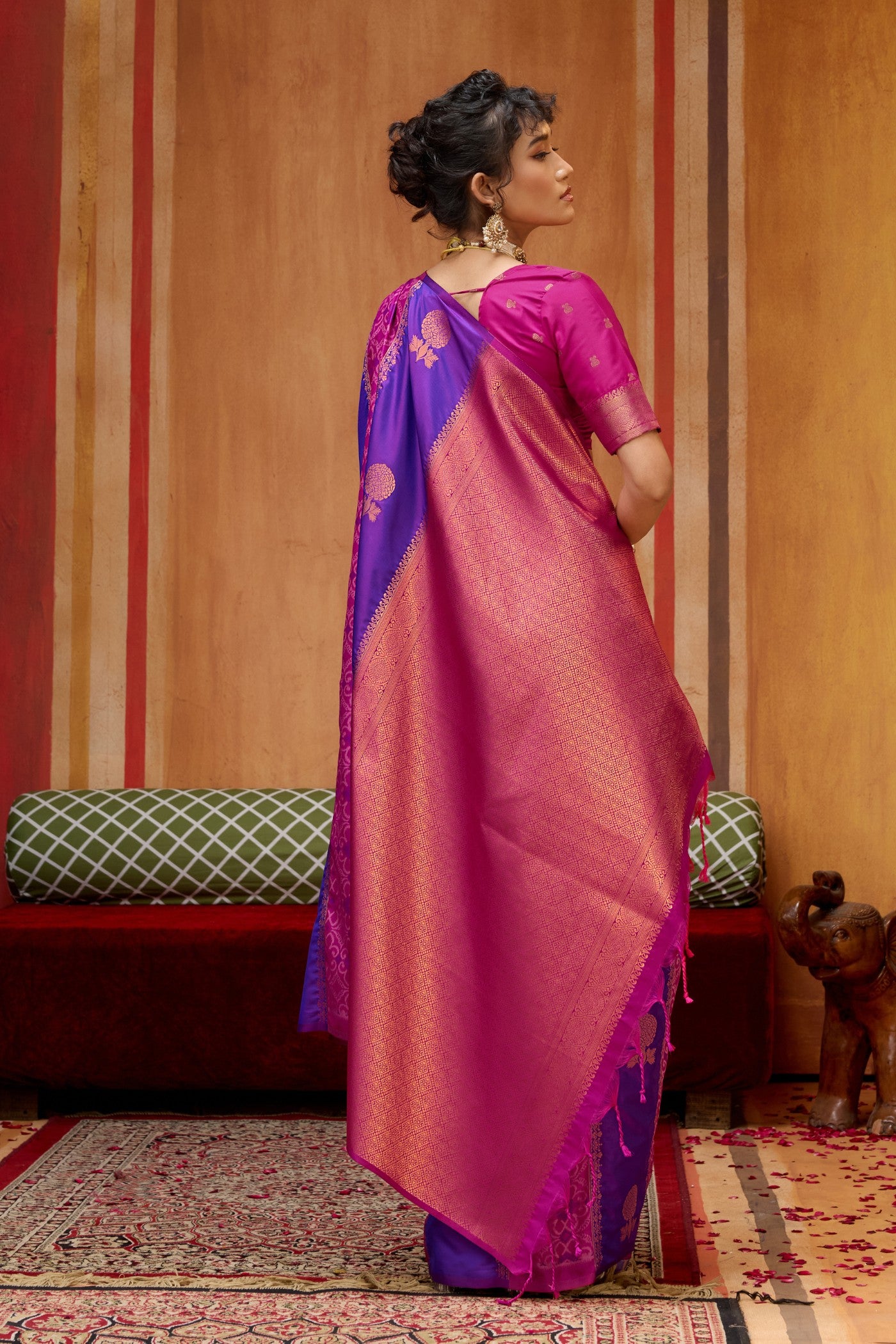 Buy MySilkLove Royal Purple Banarasi Handloom Patola Saree Online