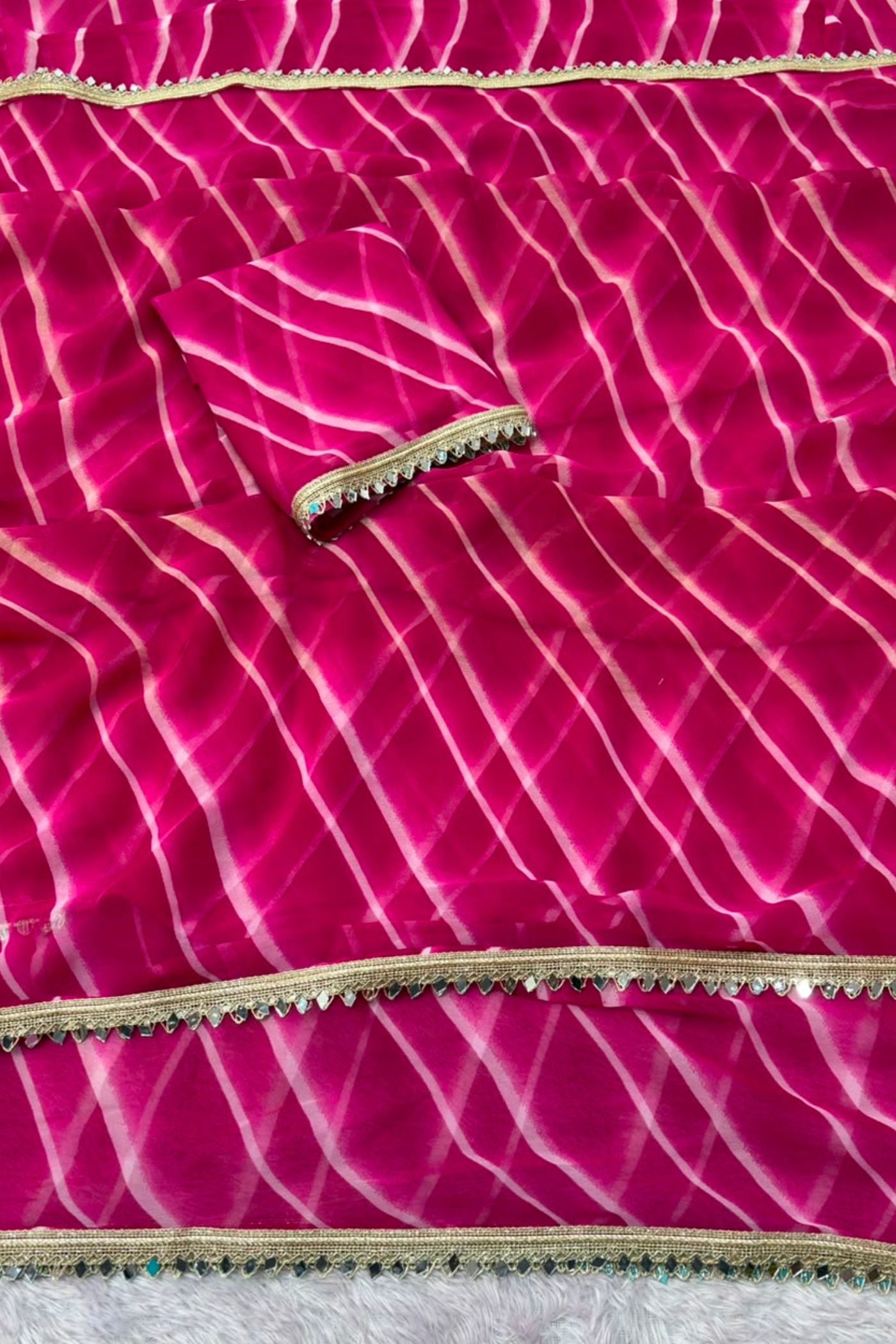 Buy MySilkLove Grass Green Designer Georgette Sraee Online
