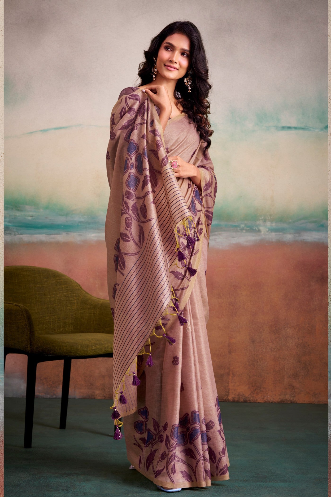 Buy MySilkLove Froly Pink Handloom Modal Silk Saree Online
