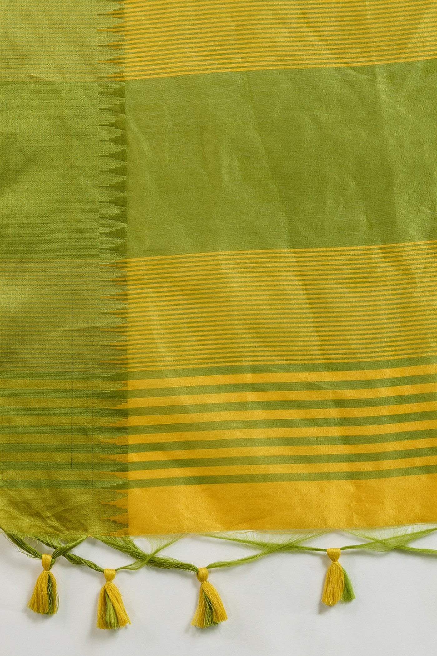 Buy MySilkLove Sun Flower Yellow Woven Raw Silk Saree Online
