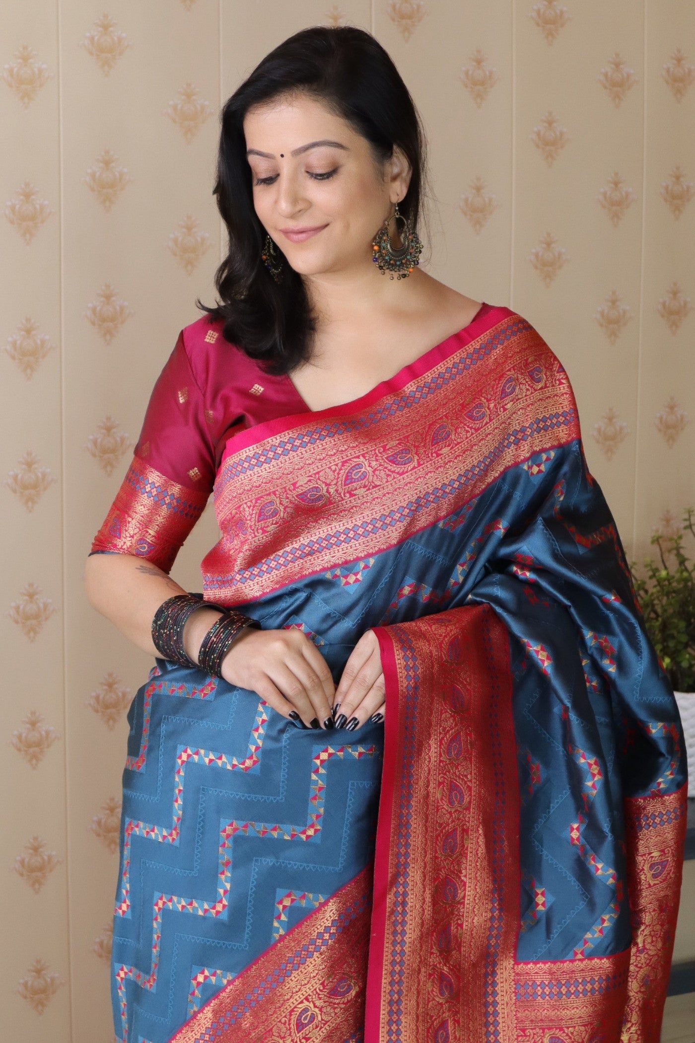 MySilkLove Royal Blue Banarasi Handloom Saree