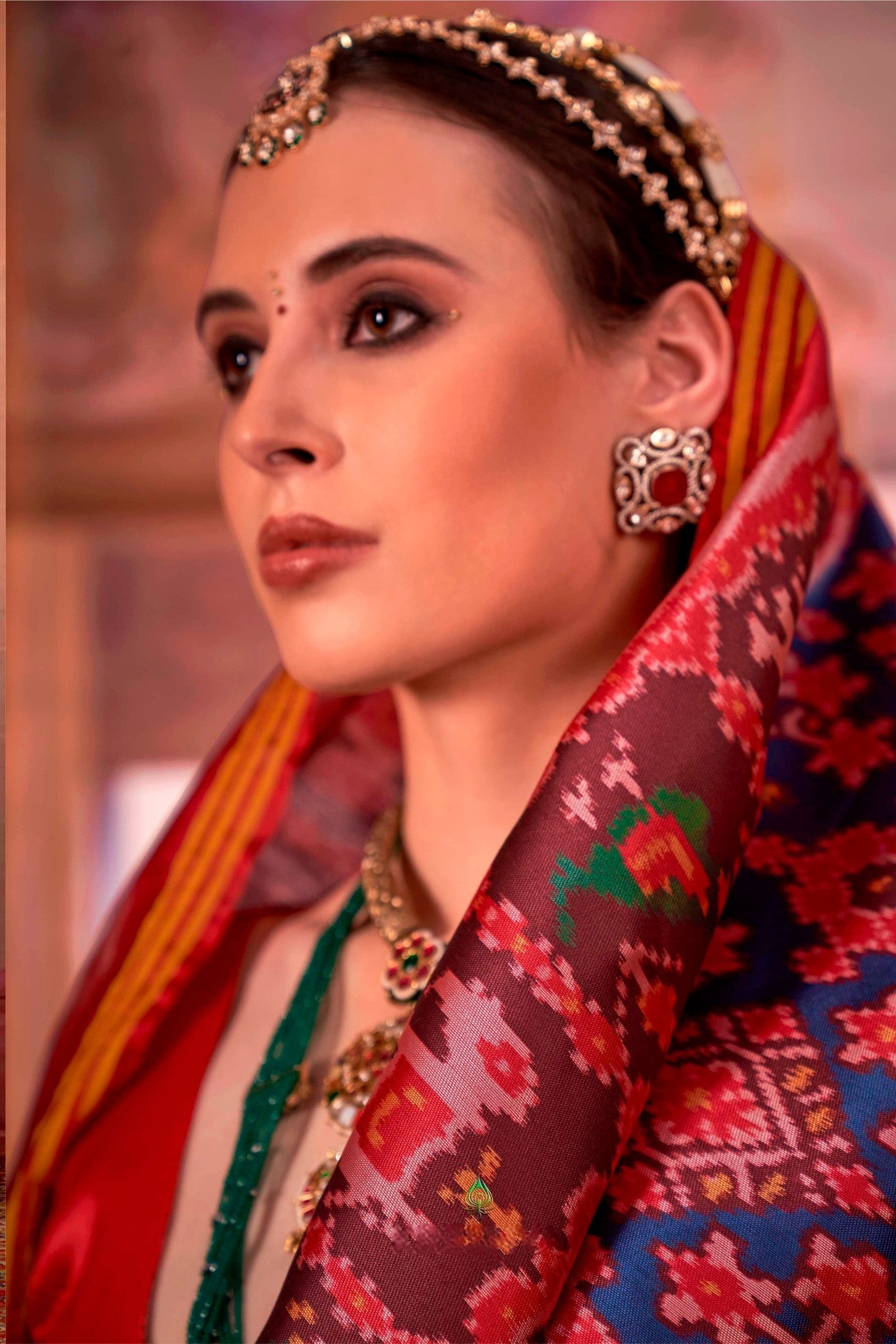 Buy MySilkLove Carolina Blue Printed Patola Saree Online