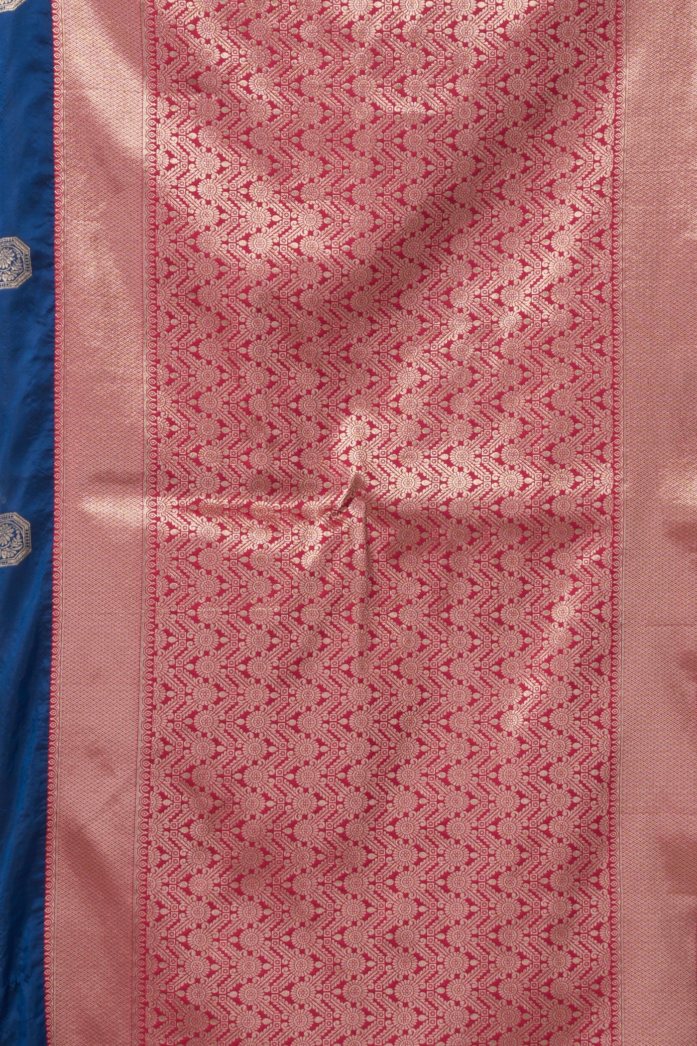 Buy MySilkLove Carolina Blue Woven Banarasi Soft Silk Saree Online