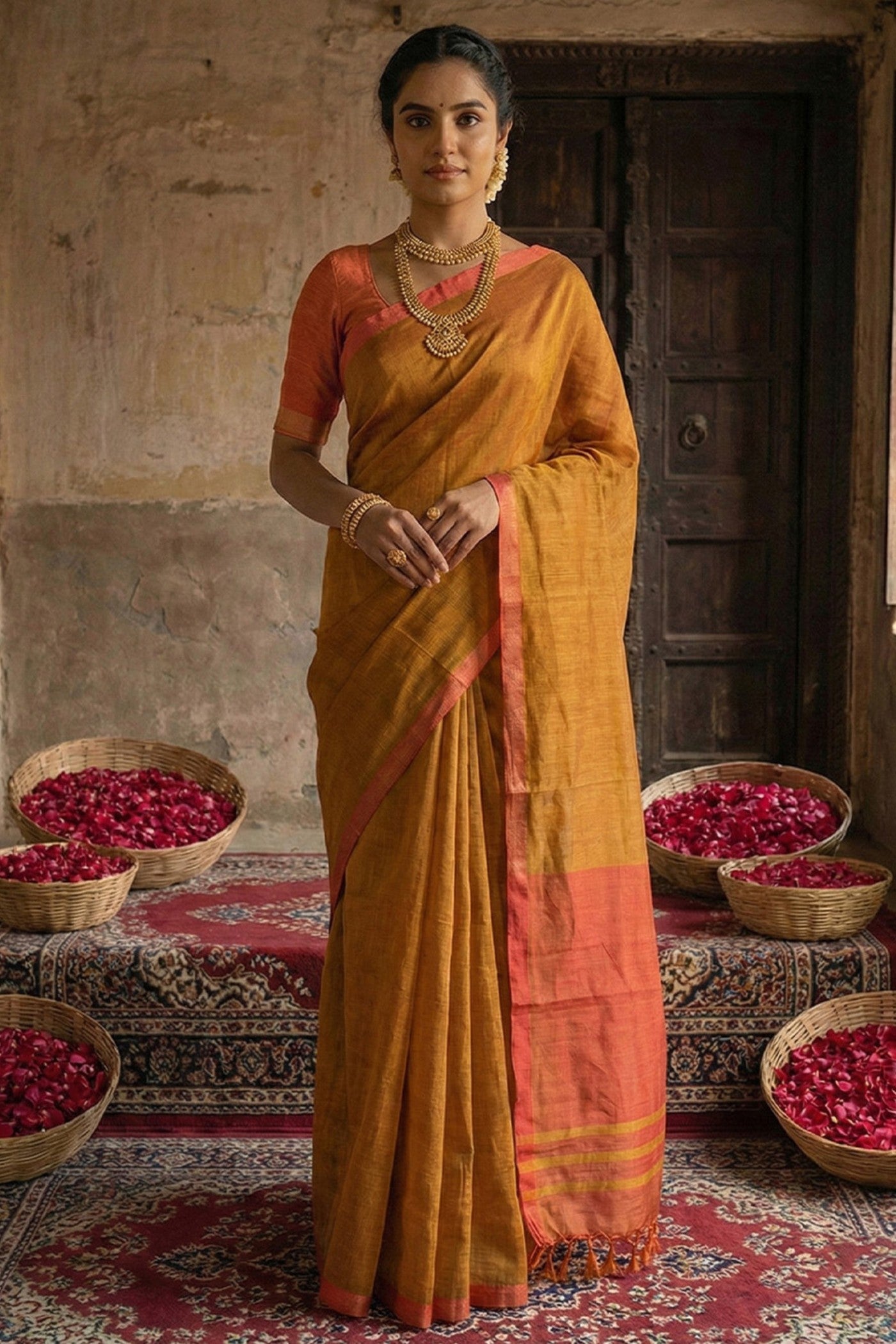 Buy MySilkLove Citron Yellow Cotton Silk Saree Online