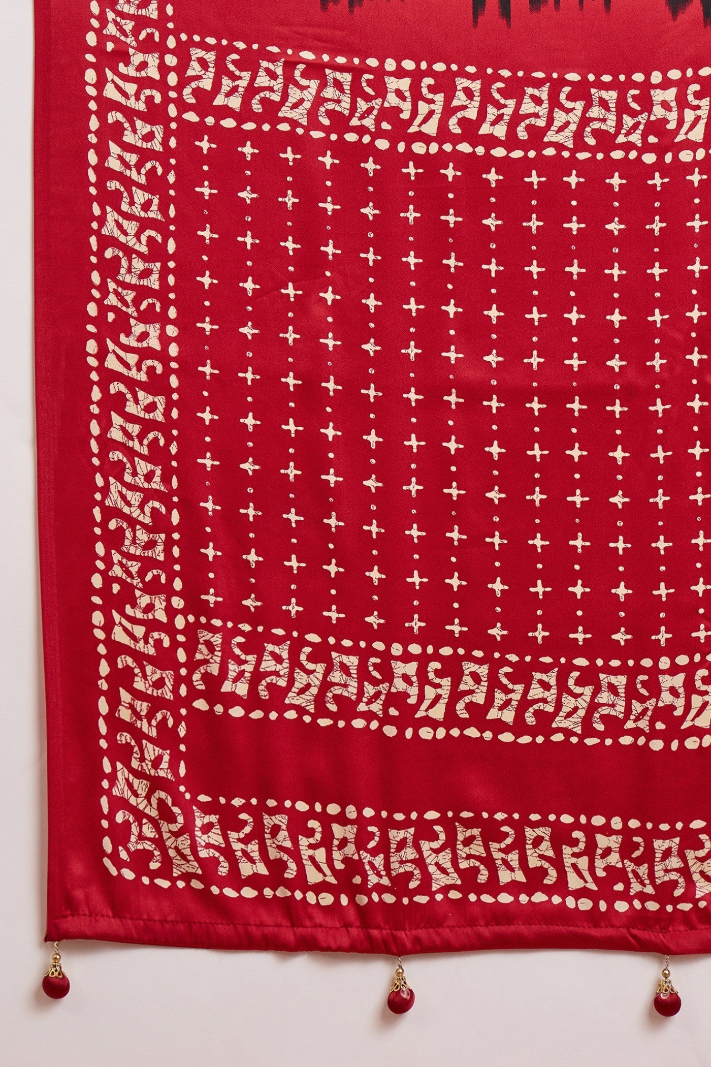 Buy MySilkLove Blackberry Printed Satin Crepe Silk Saree Online