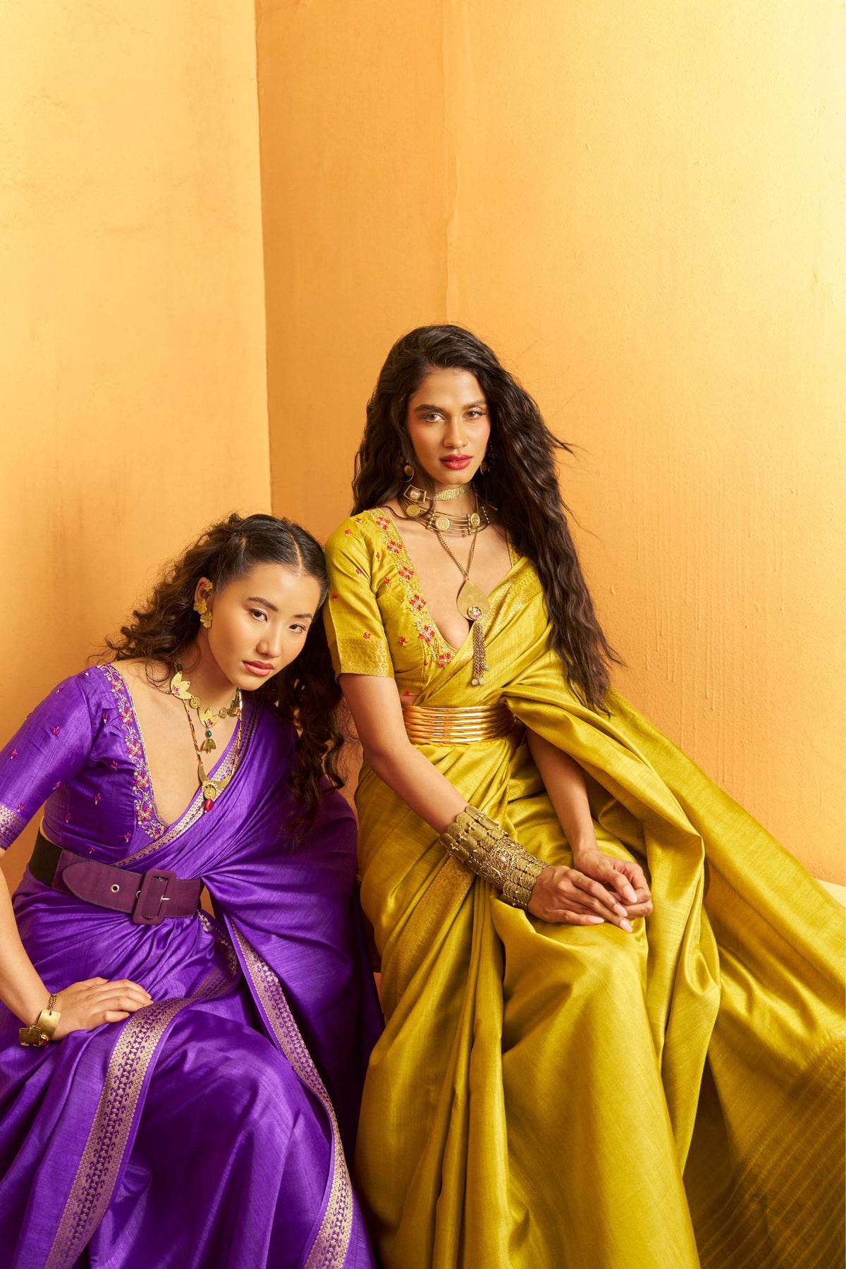 Buy MySilkLove Heliotrope Purple Tussar Handloom Silk Saree Online