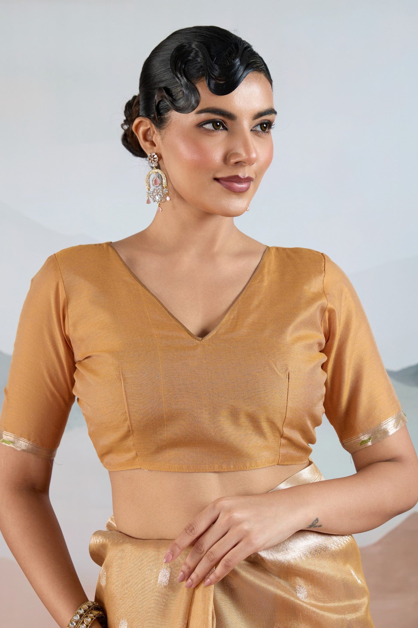 Buy MySilkLove Citrus Orange Zari Woven Tissue Paithani Saree Online