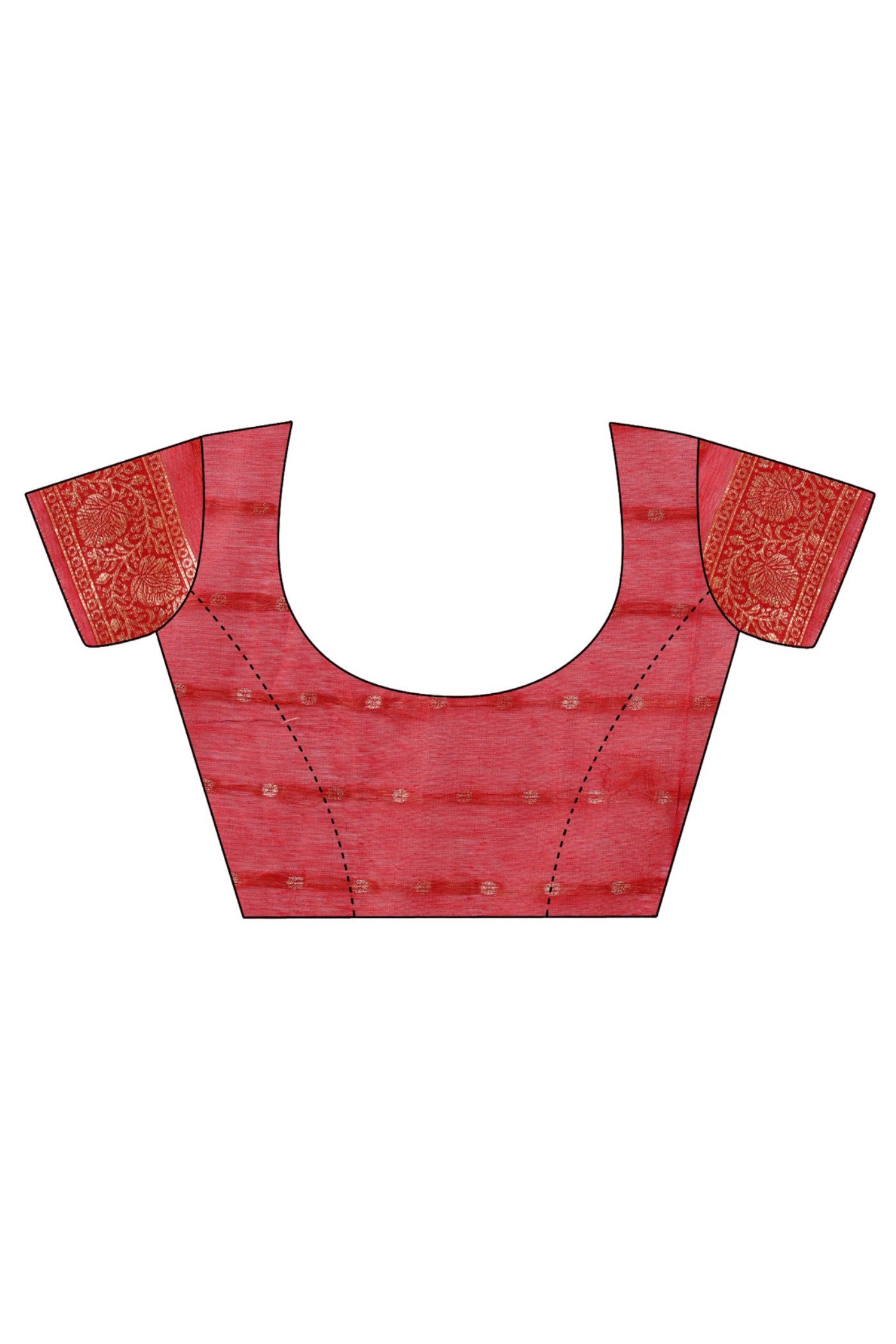 Buy MySilkLove Garnet Red Woven Cotton Saree Online