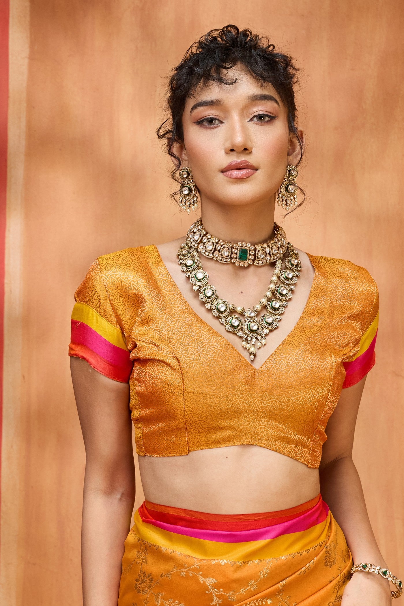 Buy MySilkLove Marigold Orange Handloom Satin Soft Silk Saree Online