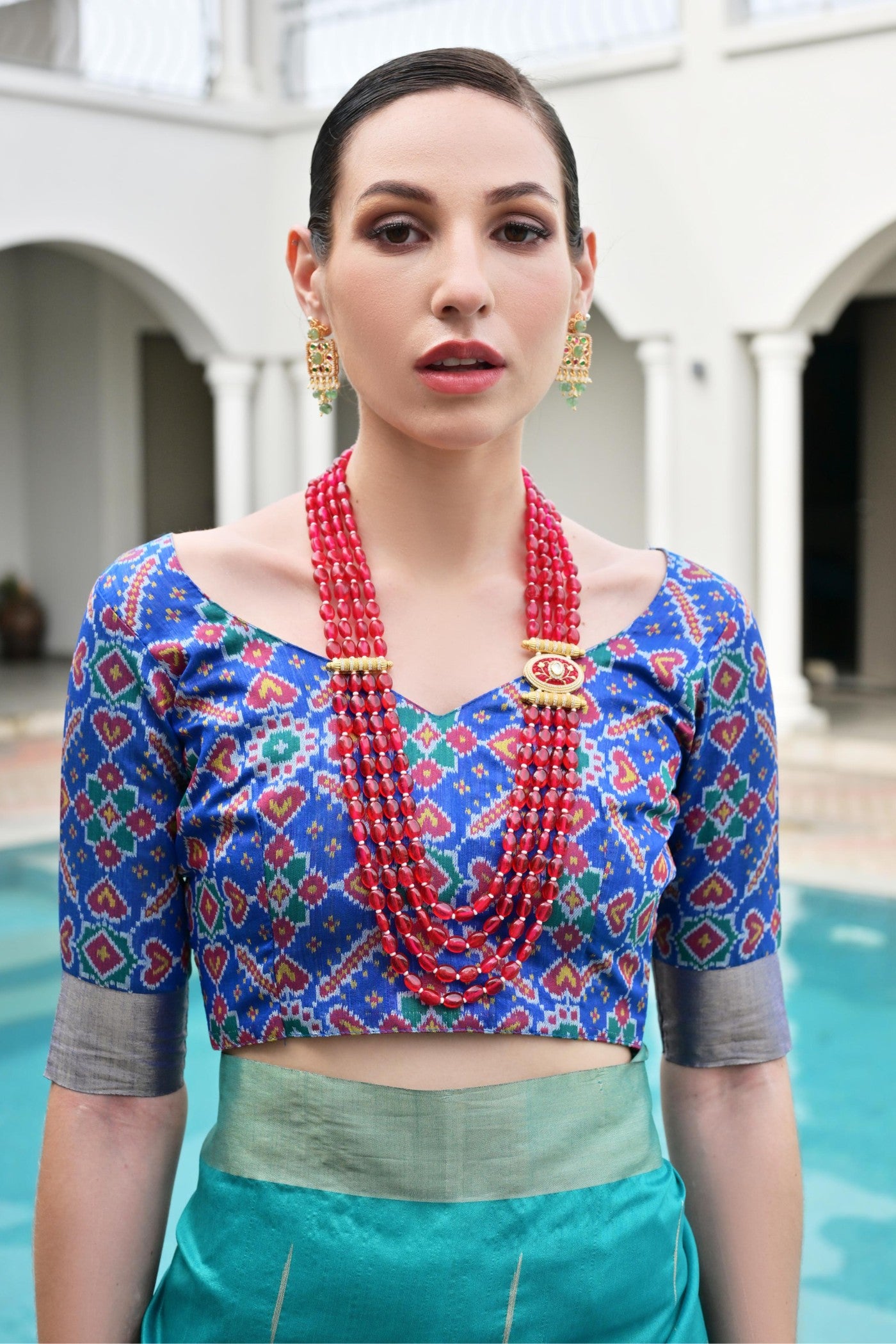 Buy MySilkLove Baby Blue Meenakari Woven Patola Saree Online