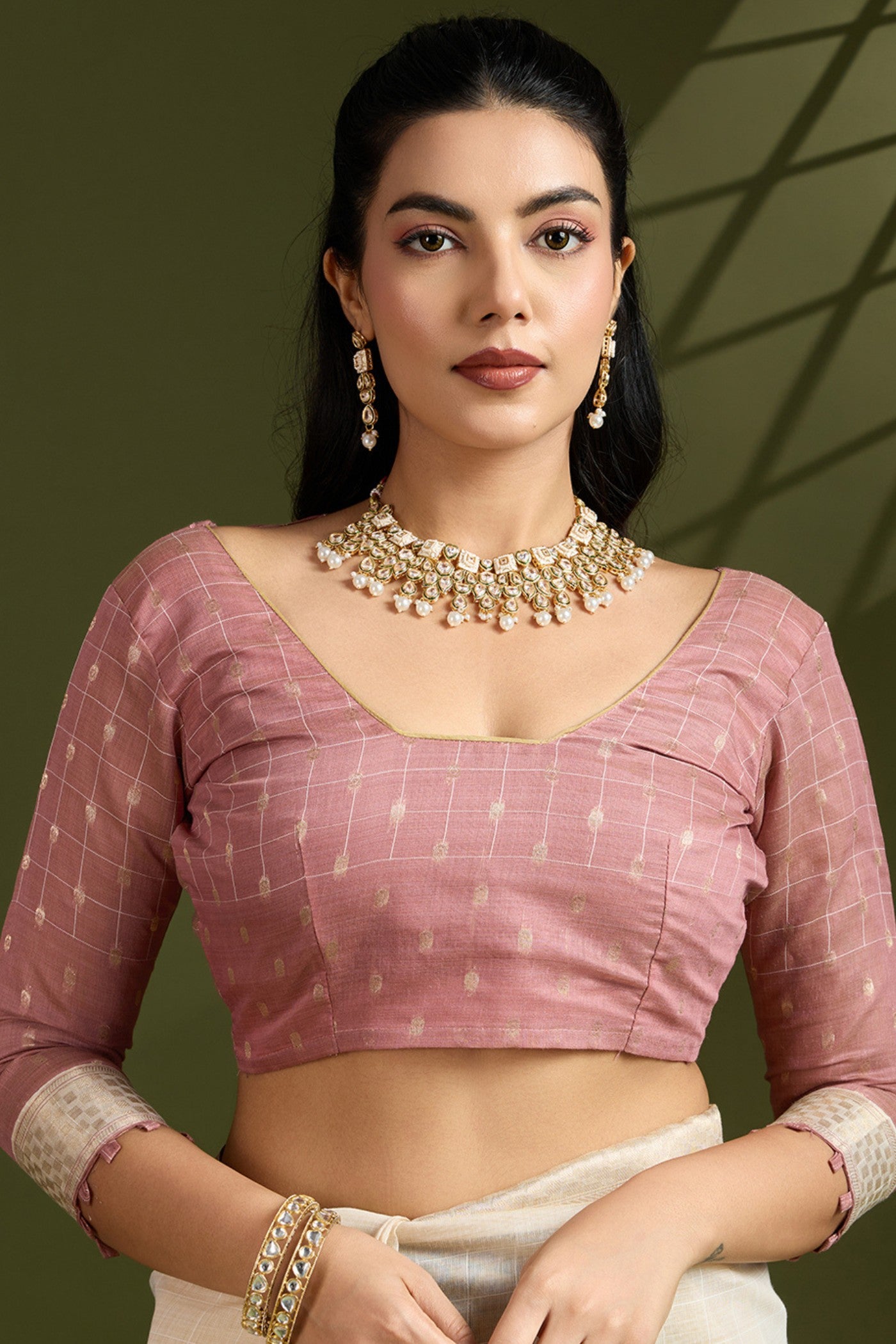 Buy MySilkLove Vanilla White Muga Cotton Saree Online