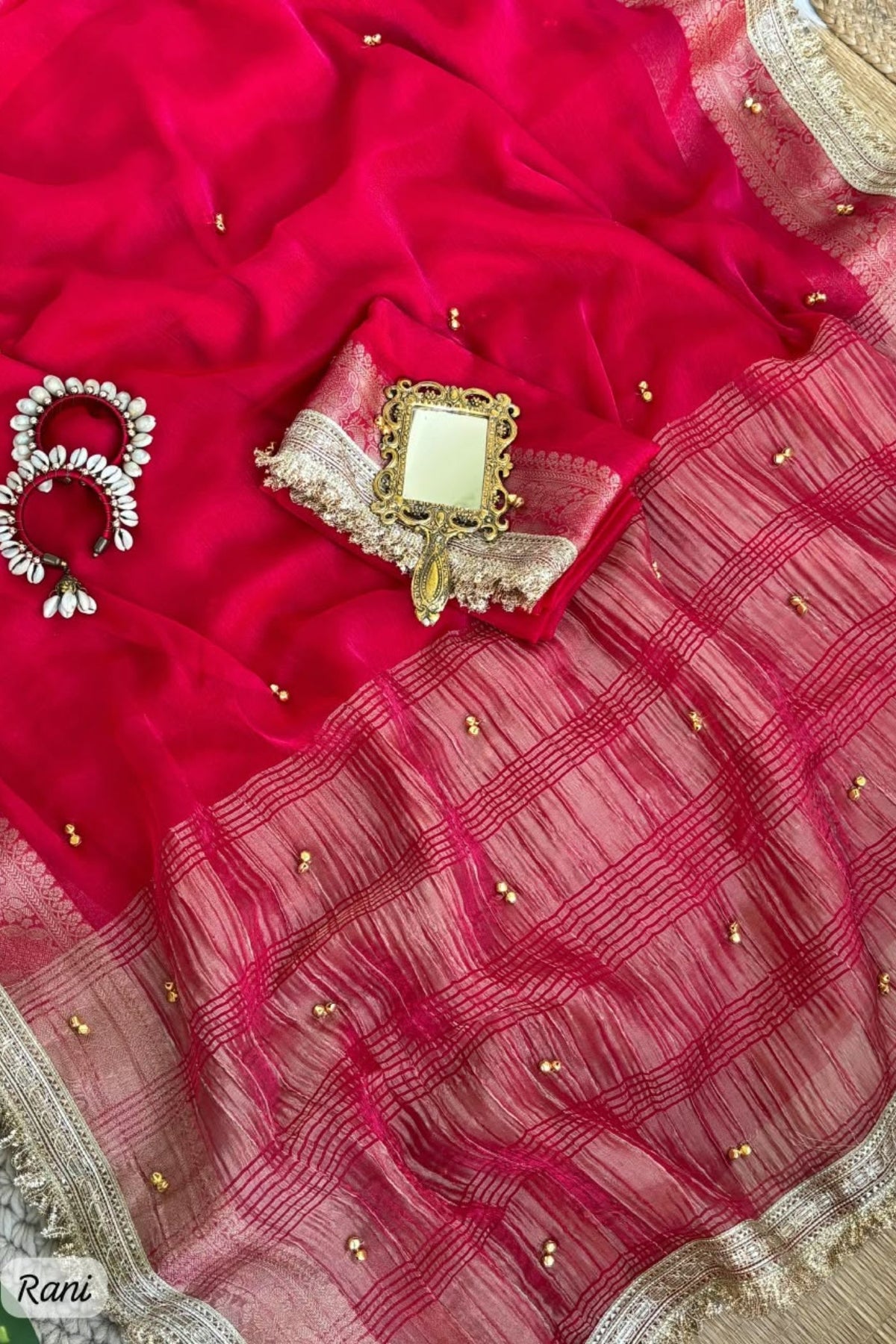Buy MySilkLove Wine Red Pure Soft Fendy Chiffon Saree With Fancy Lace Border Online