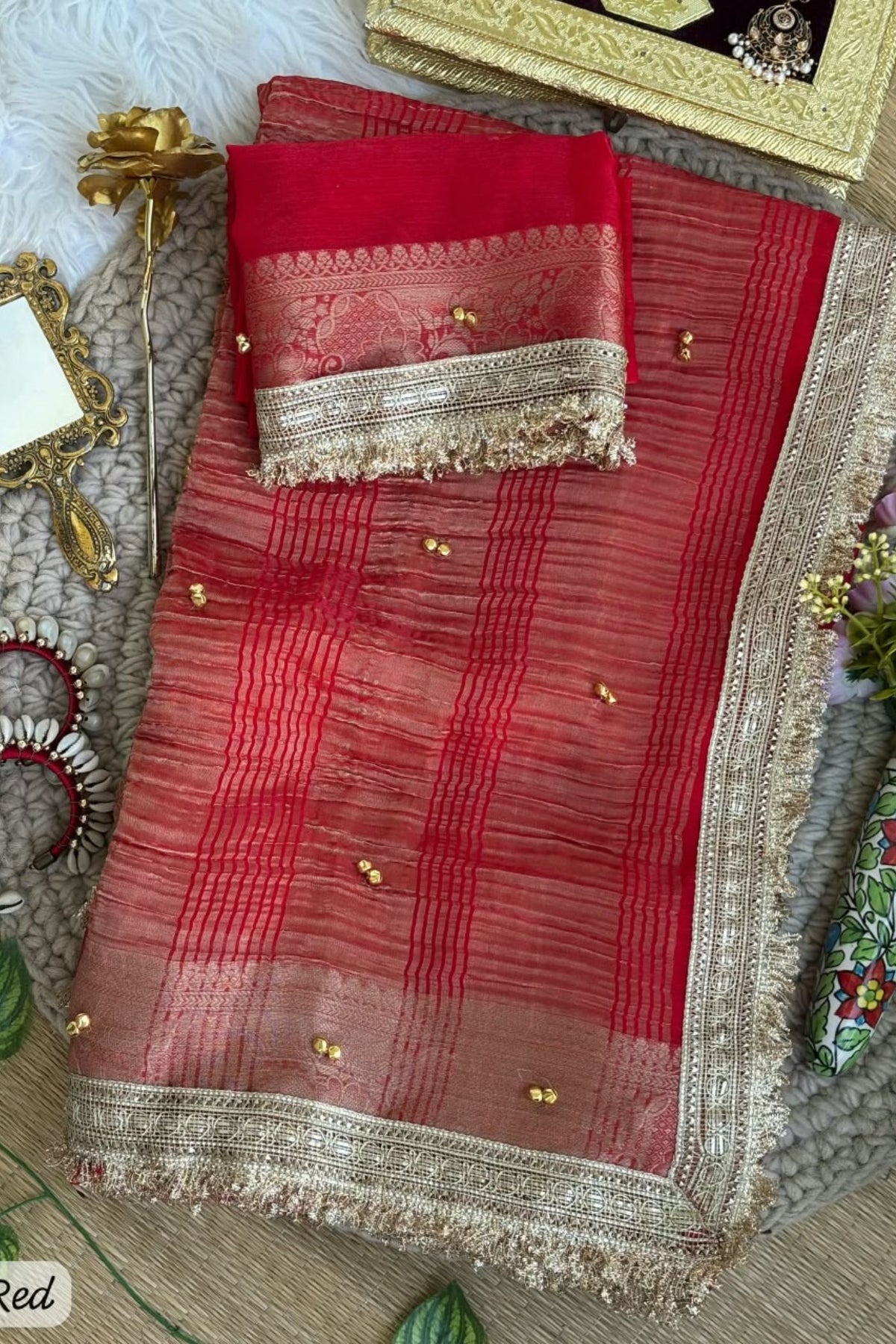 Buy MySilkLove Wine Red Pure Soft Fendy Chiffon Saree With Fancy Lace Border Online
