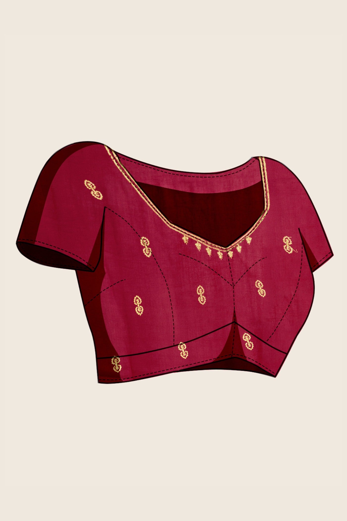 Buy MySilkLove Cardinal Red Designer Partywear Saree Online