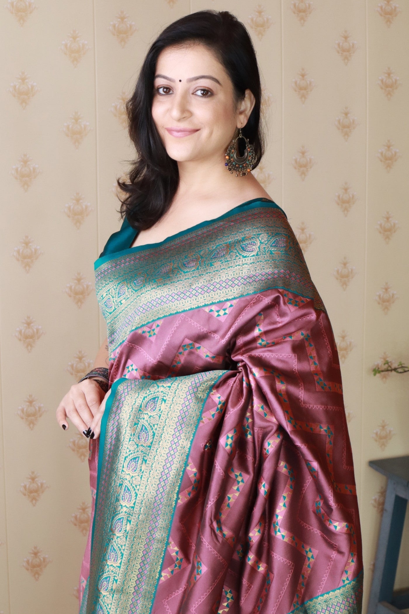 MySilkLove Aesthetic Purple Banarasi Handloom Saree