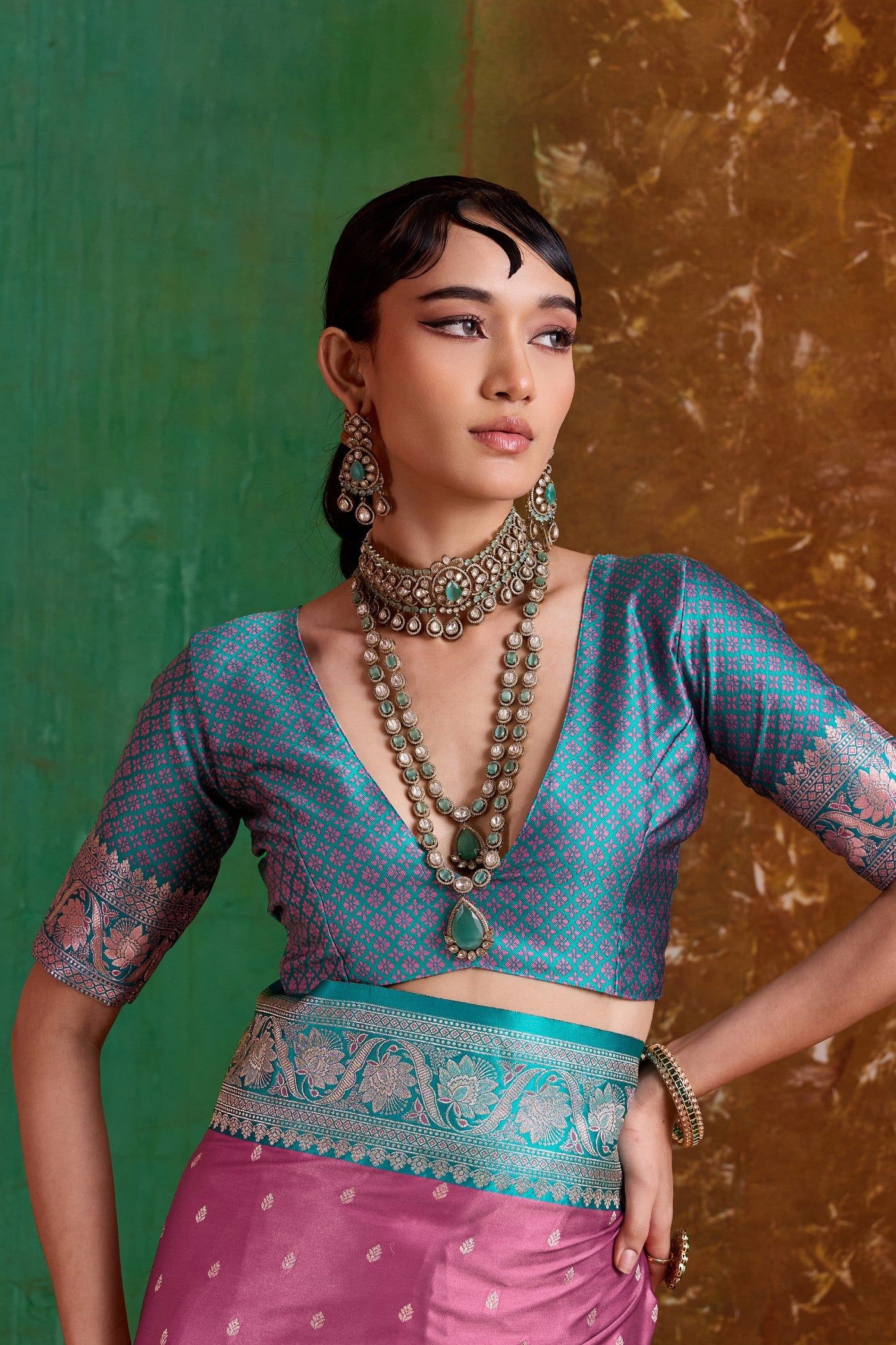 Buy MySilkLove Dolly Pink Handloom Satin Silk Saree Online