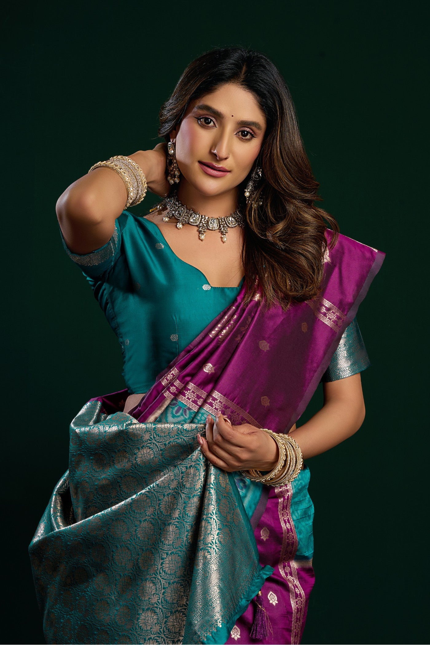 Buy MySilkLove Majesty Purple Banarasi Handloom Soft Silk Saree Online