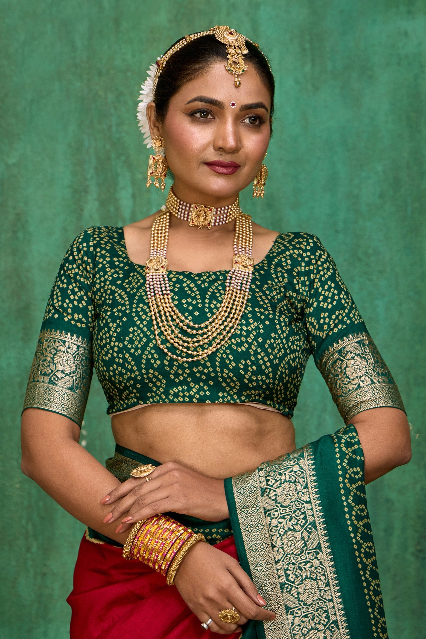 Buy MySilkLove French Purple Tussar Bandhani Silk Saree Online