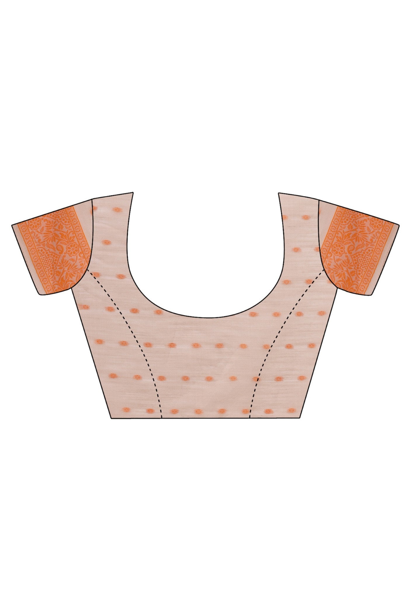 Buy MySilkLove Squash Orange Woven Cotton Saree Online
