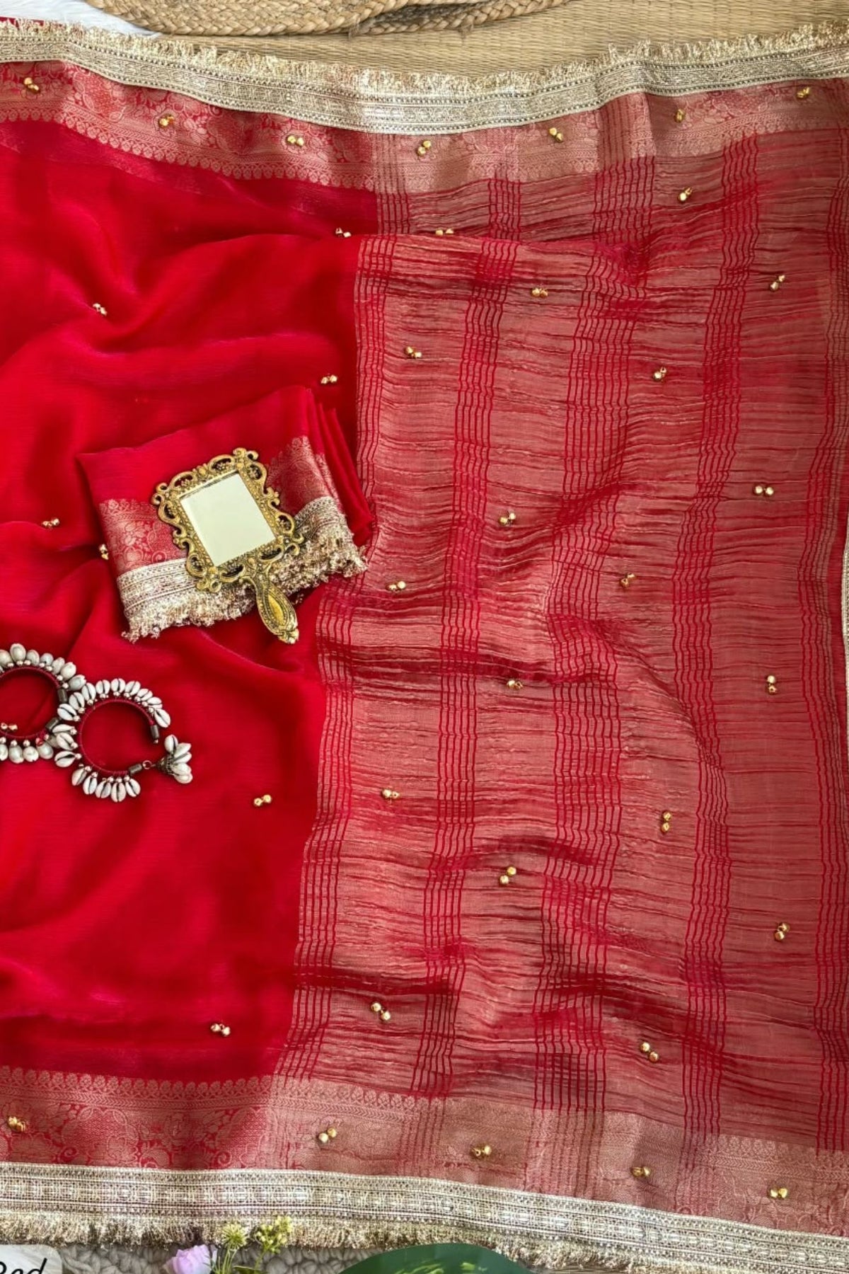 Buy MySilkLove Wine Red Pure Soft Fendy Chiffon Saree With Fancy Lace Border Online