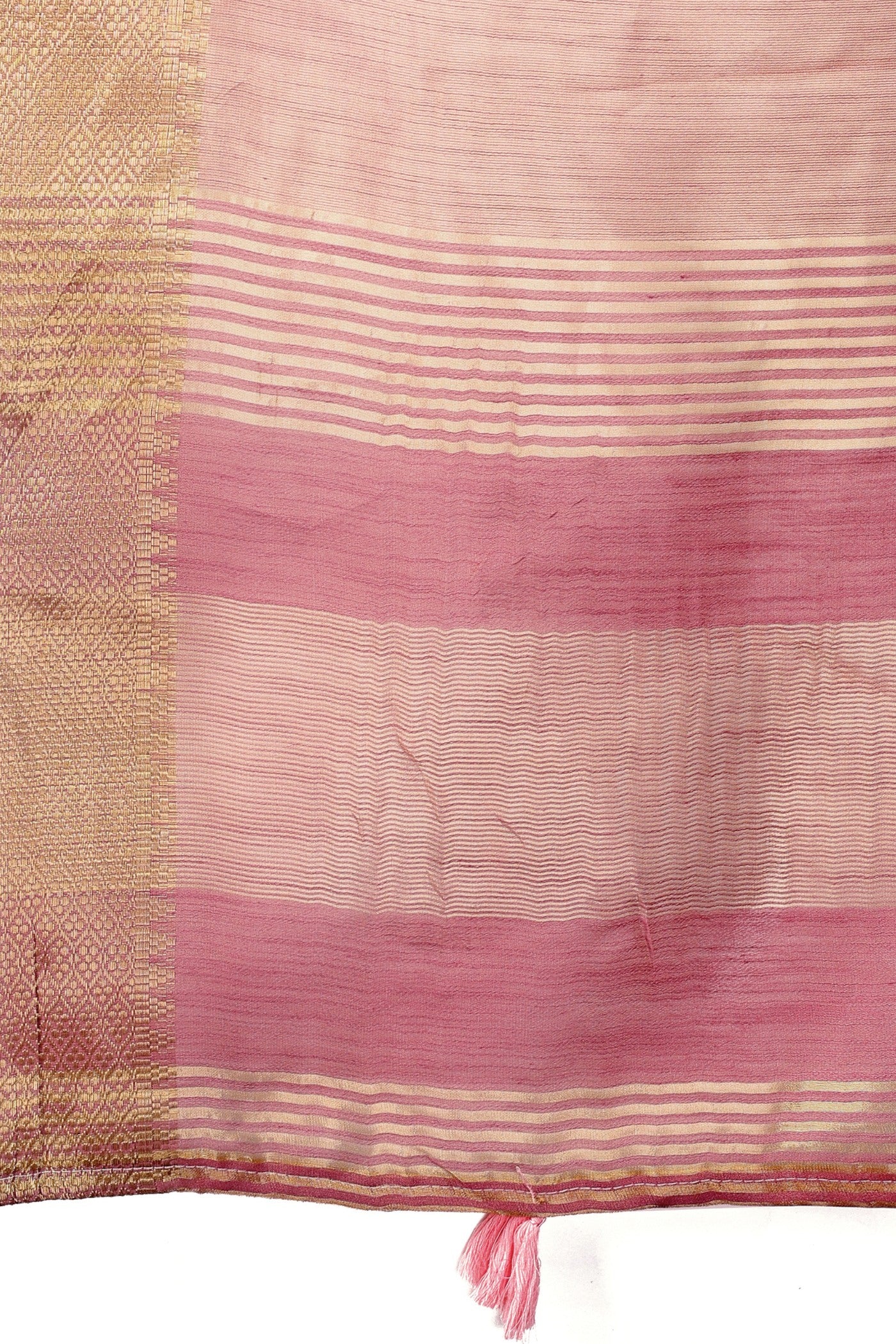Buy MySilkLove Light Peach Woven Organza Saree Online