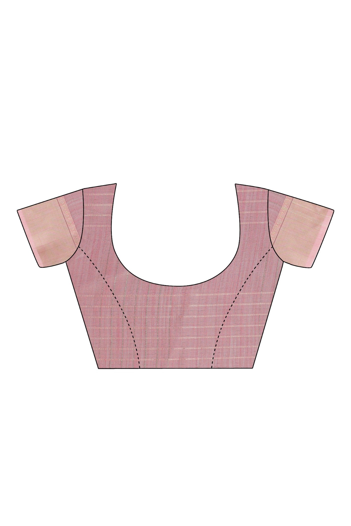 Buy MySilkLove Pastel Pink Woven Organza Saree Online