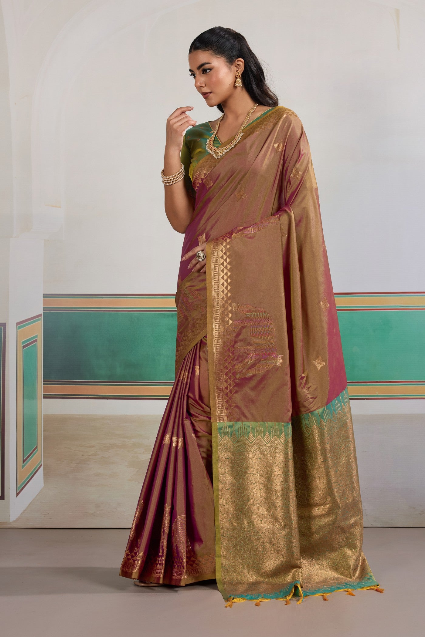 Buy MySilkLove Saddle Brown Banarasi Handloom Saree Online