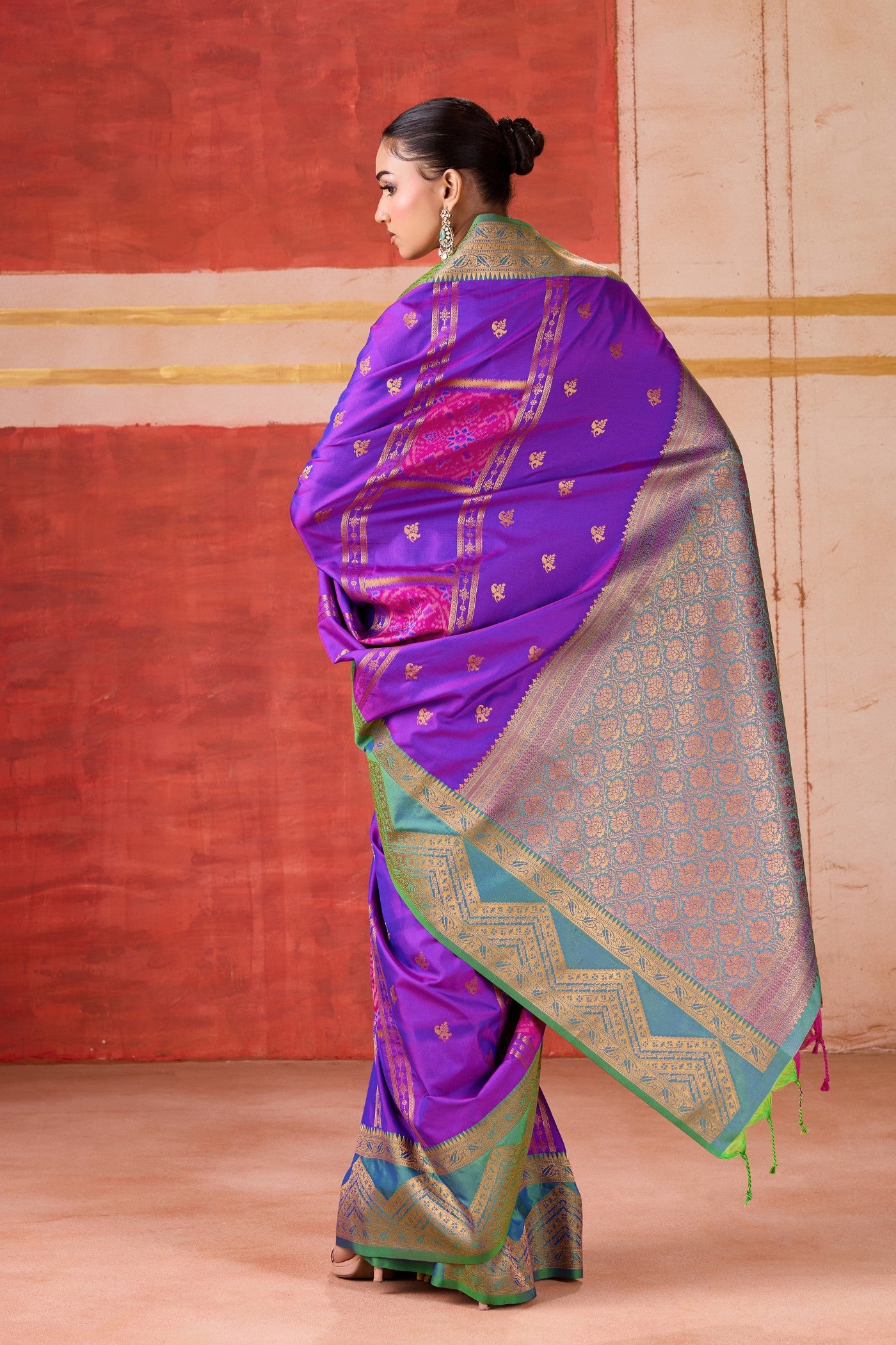 Buy MySilkLove Scarlet Purple Banarasi Handloom Saree Online