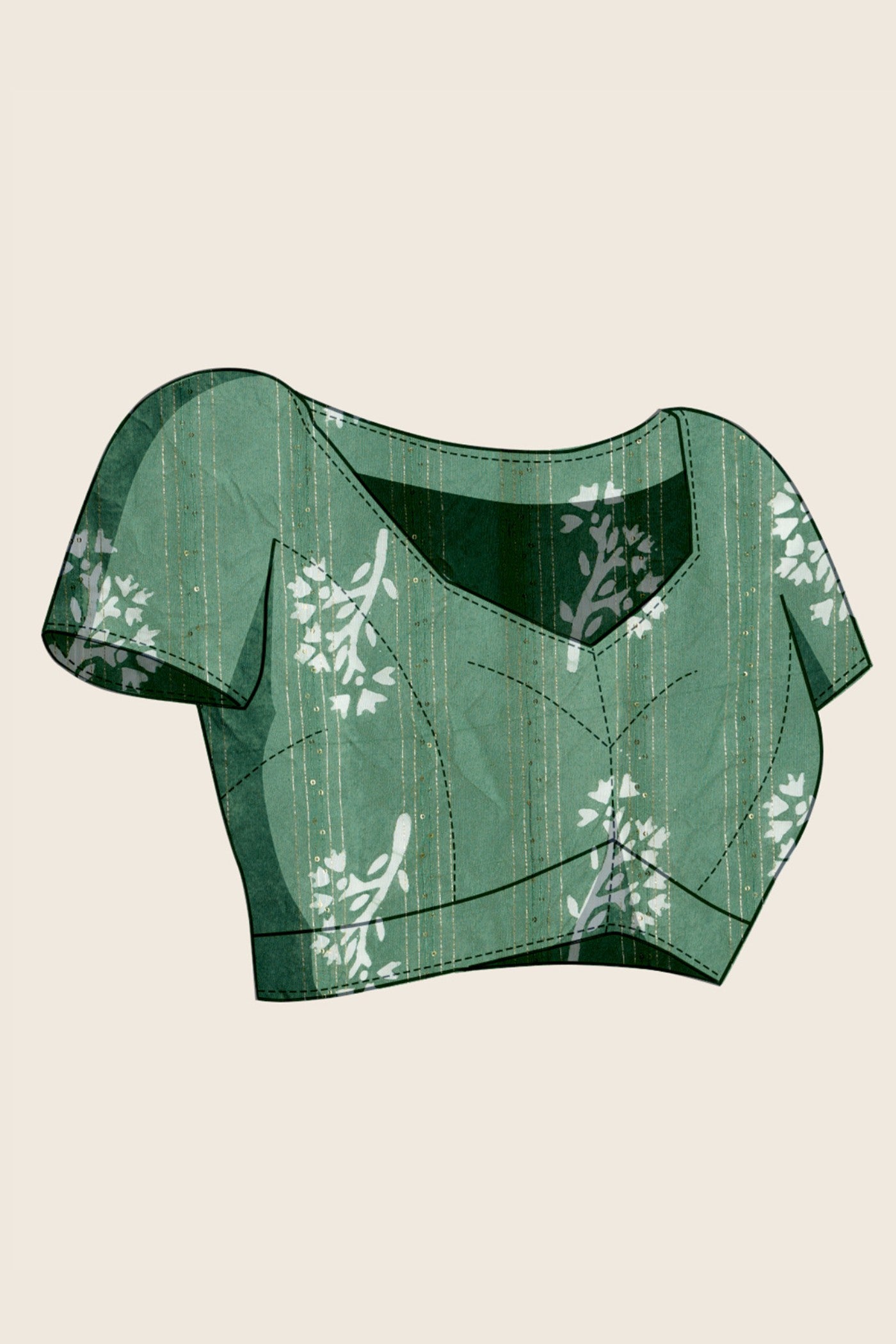 Buy MySilkLove Hunter Green Woven Cotton Silk Saree Online