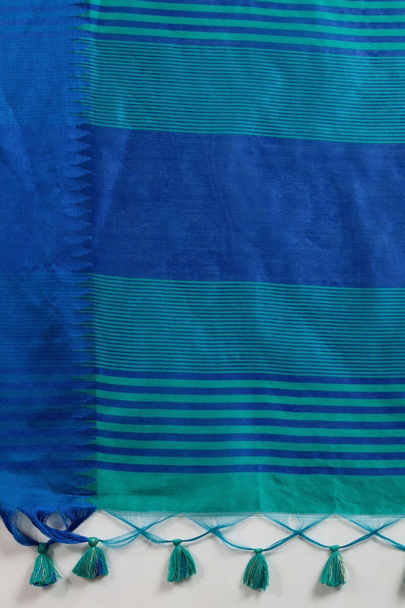 Buy MySilkLove Teal Green Woven Raw Silk Saree Online